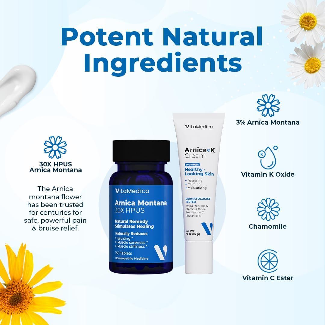 VitaMedica Arnica Montana 30X y Crema Tópica Vitamina K 64.8g