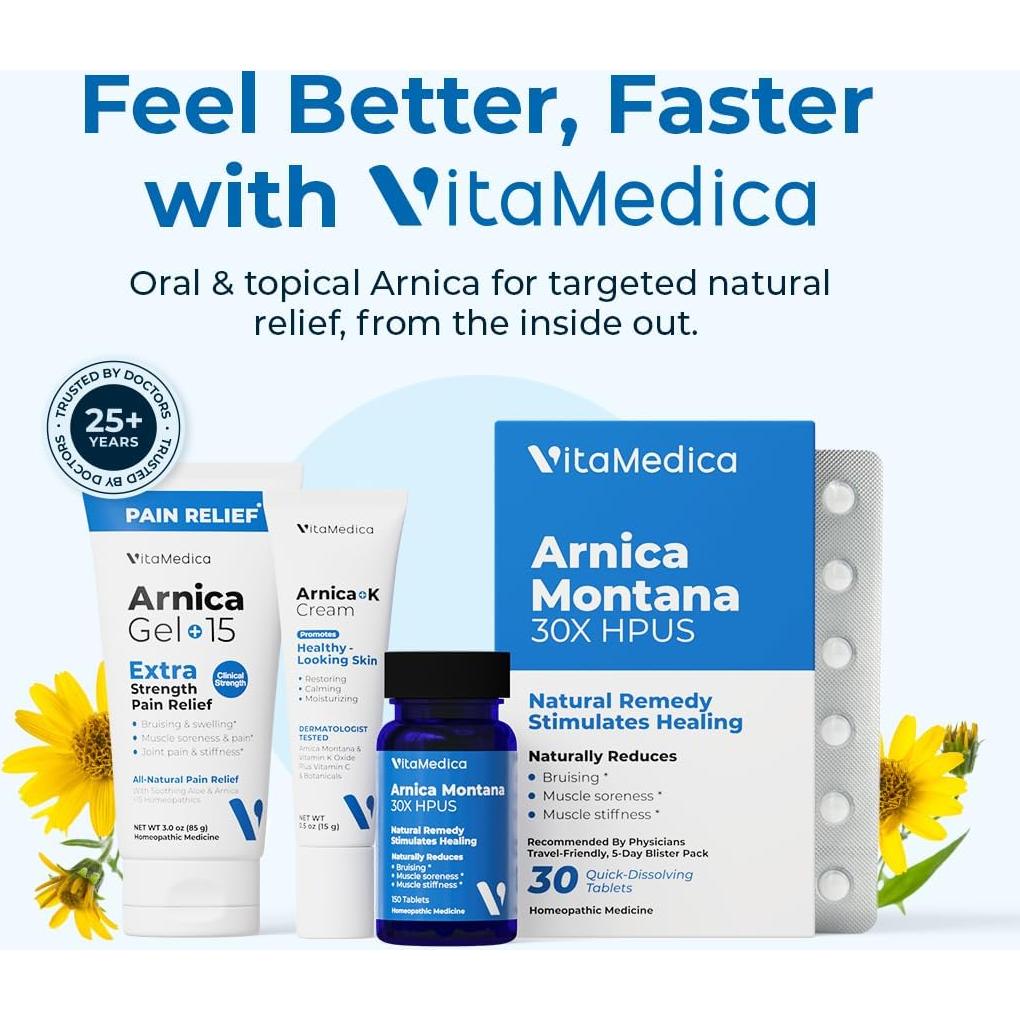 VitaMedica Arnica Montana 30X y Crema Tópica Vitamina K 64.8g