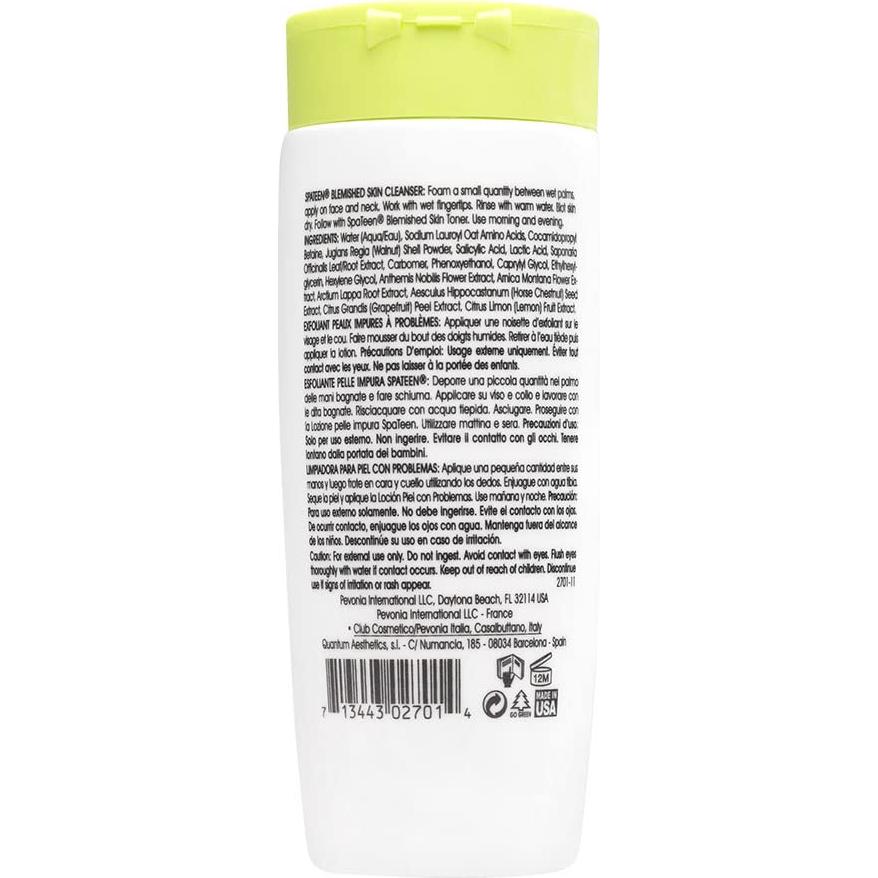 Exfoliante Limpiador Facial Pevonia SpaTeen 118ml - Piel con Imperfecciones