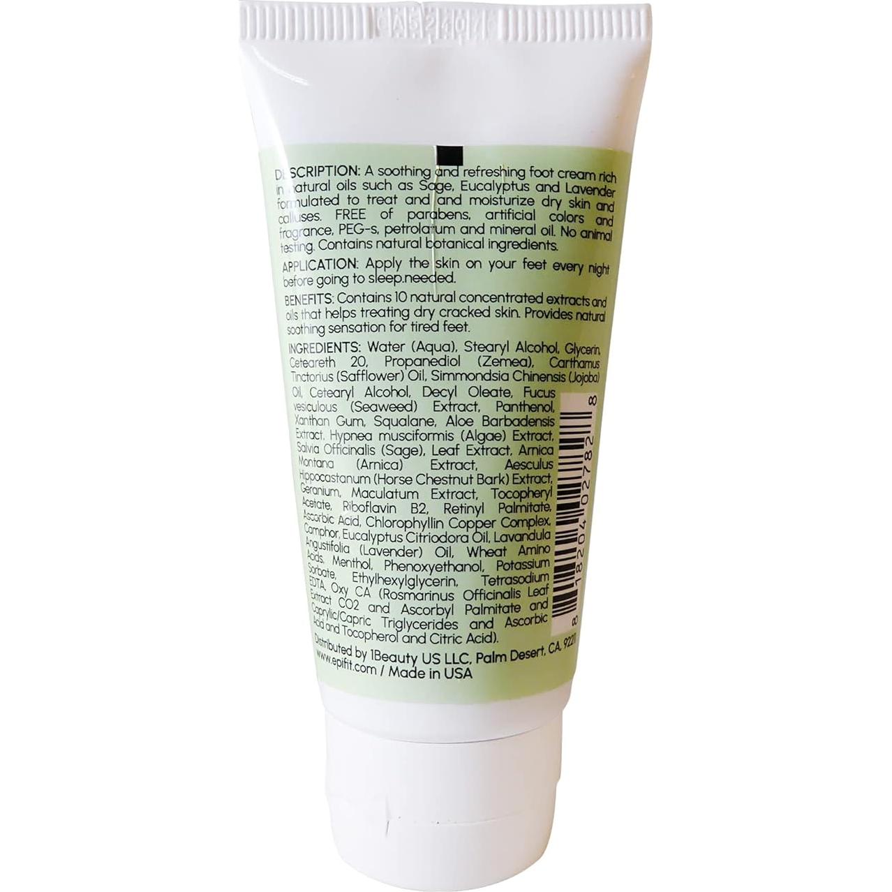Crema Hidratante Natural para Pies Epifit 60 ml con Eucalipto y Lavanda