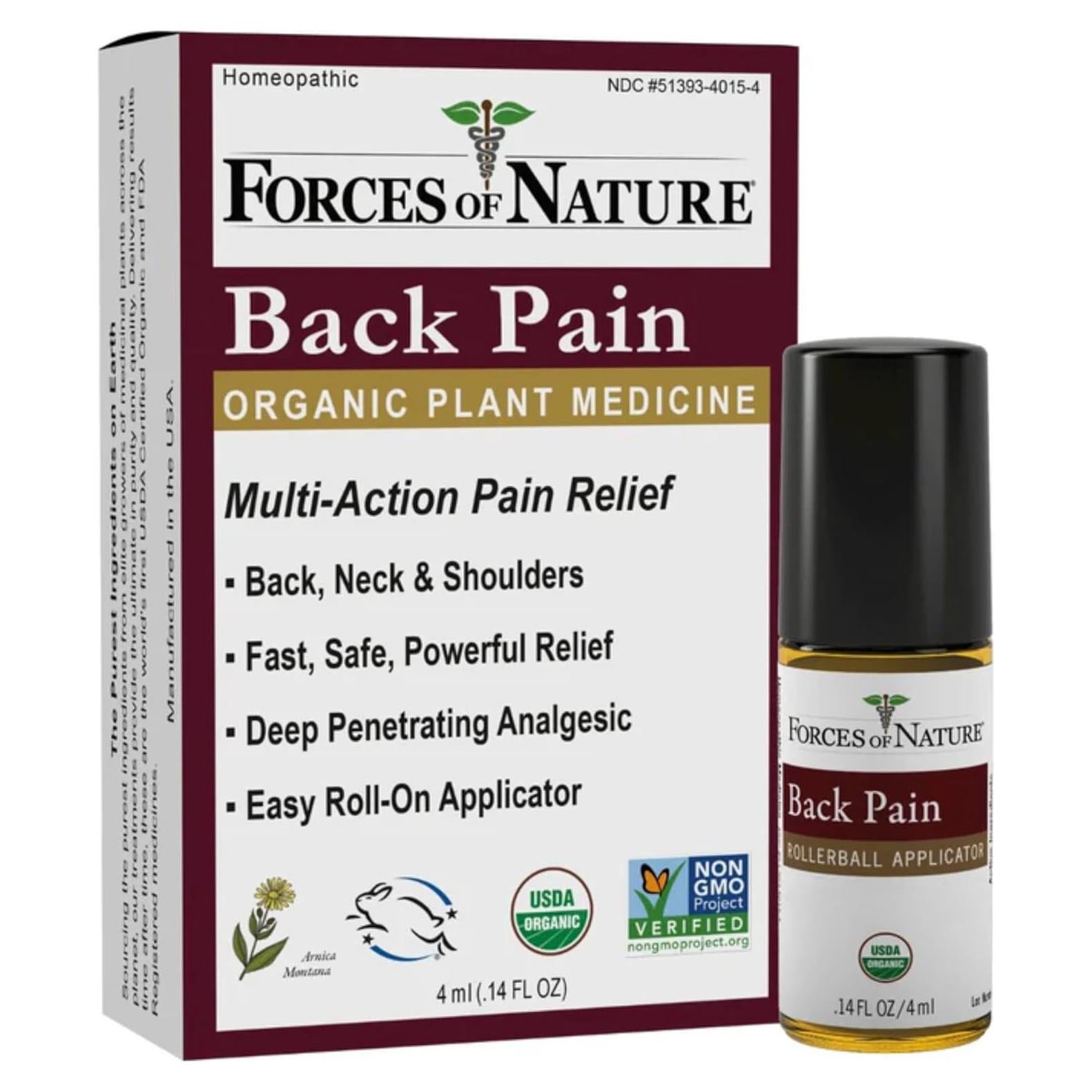 Alivio Tópico para el Dolor de Espalda Forces of Nature 4.14ml