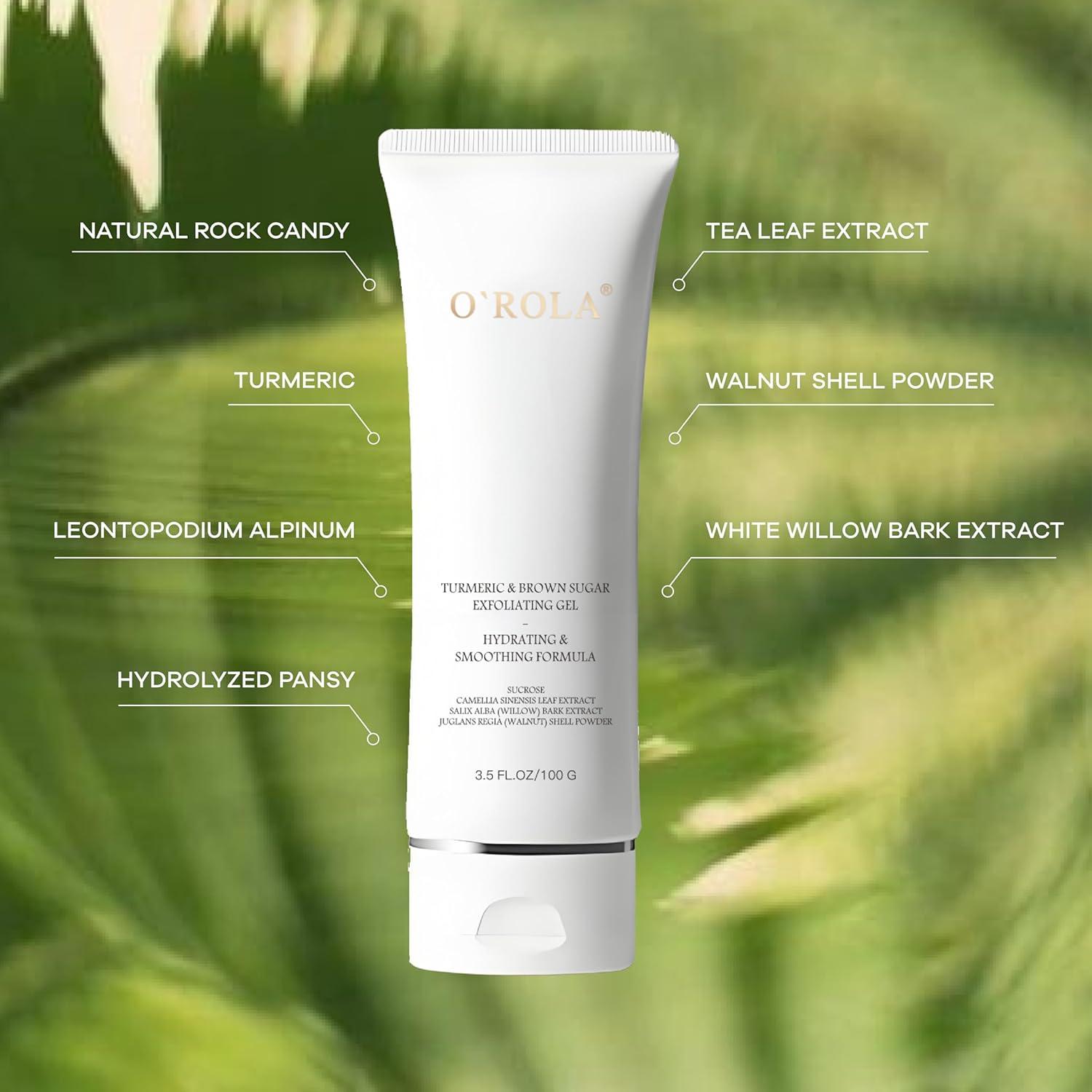 Gel Exfoliante Natural de Cúrcuma y Azúcar Moreno 100g