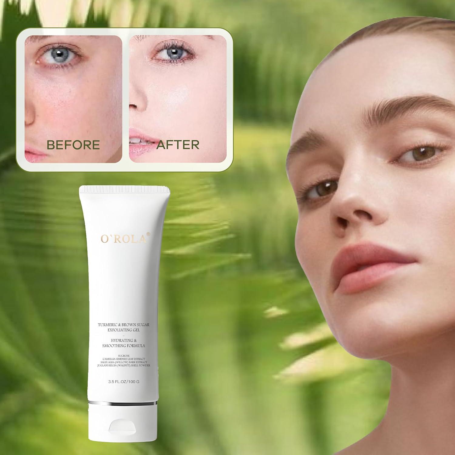 Gel Exfoliante Natural de Cúrcuma y Azúcar Moreno 100g