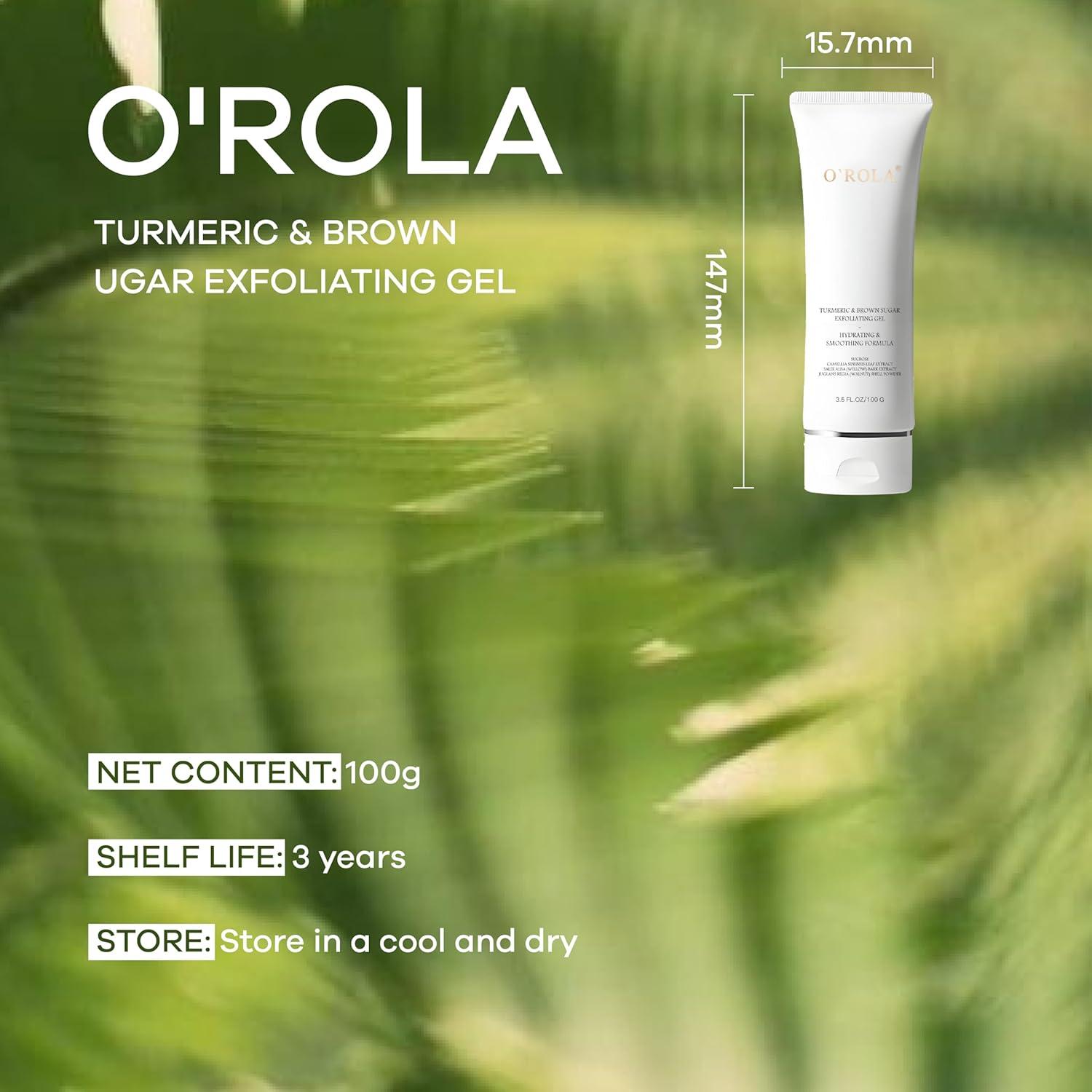 Gel Exfoliante Natural de Cúrcuma y Azúcar Moreno 100g