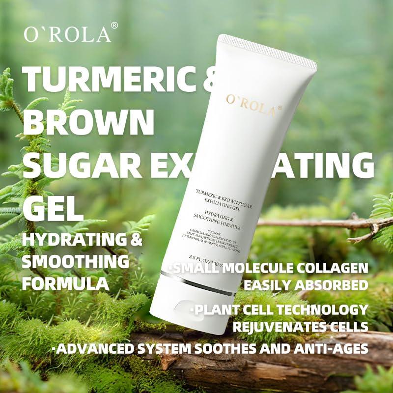 Gel Exfoliante Natural de Cúrcuma y Azúcar Moreno 100g