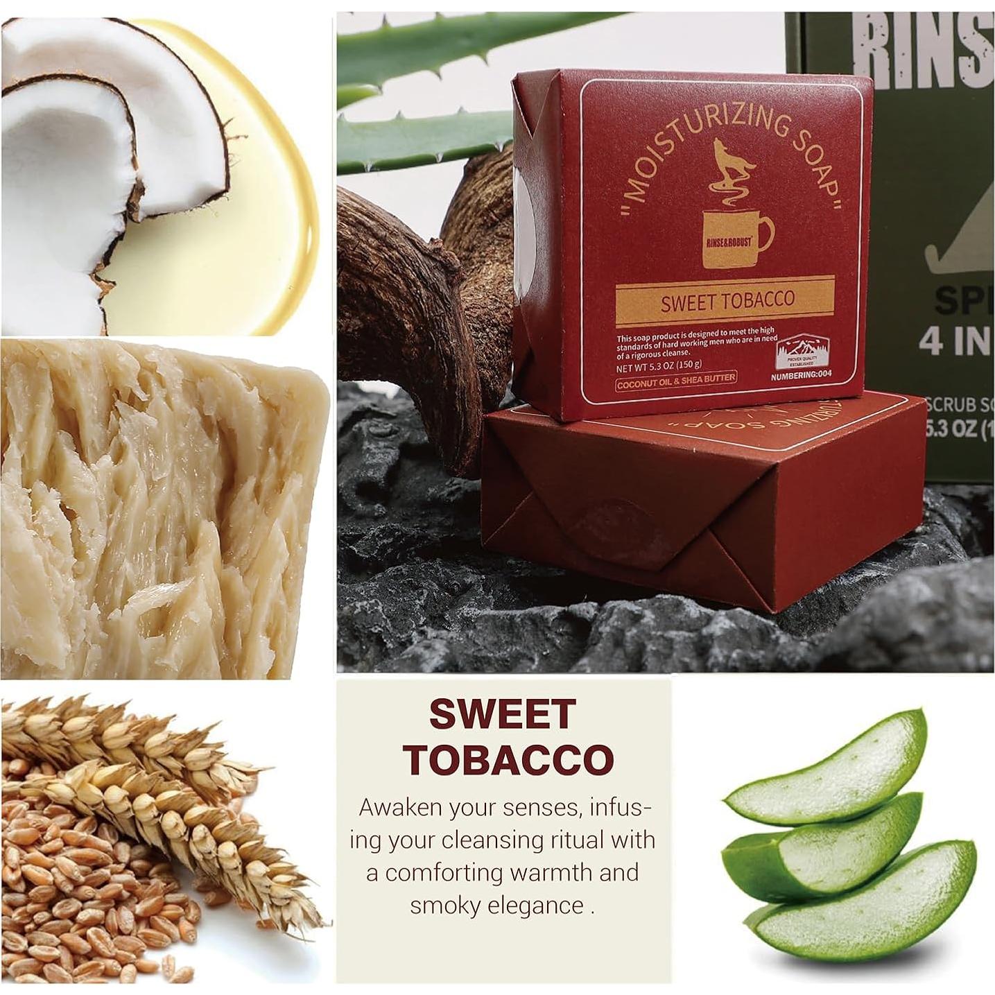 Jabón Natural Rinse & Robust Set 4 Piezas 150g Hidratante