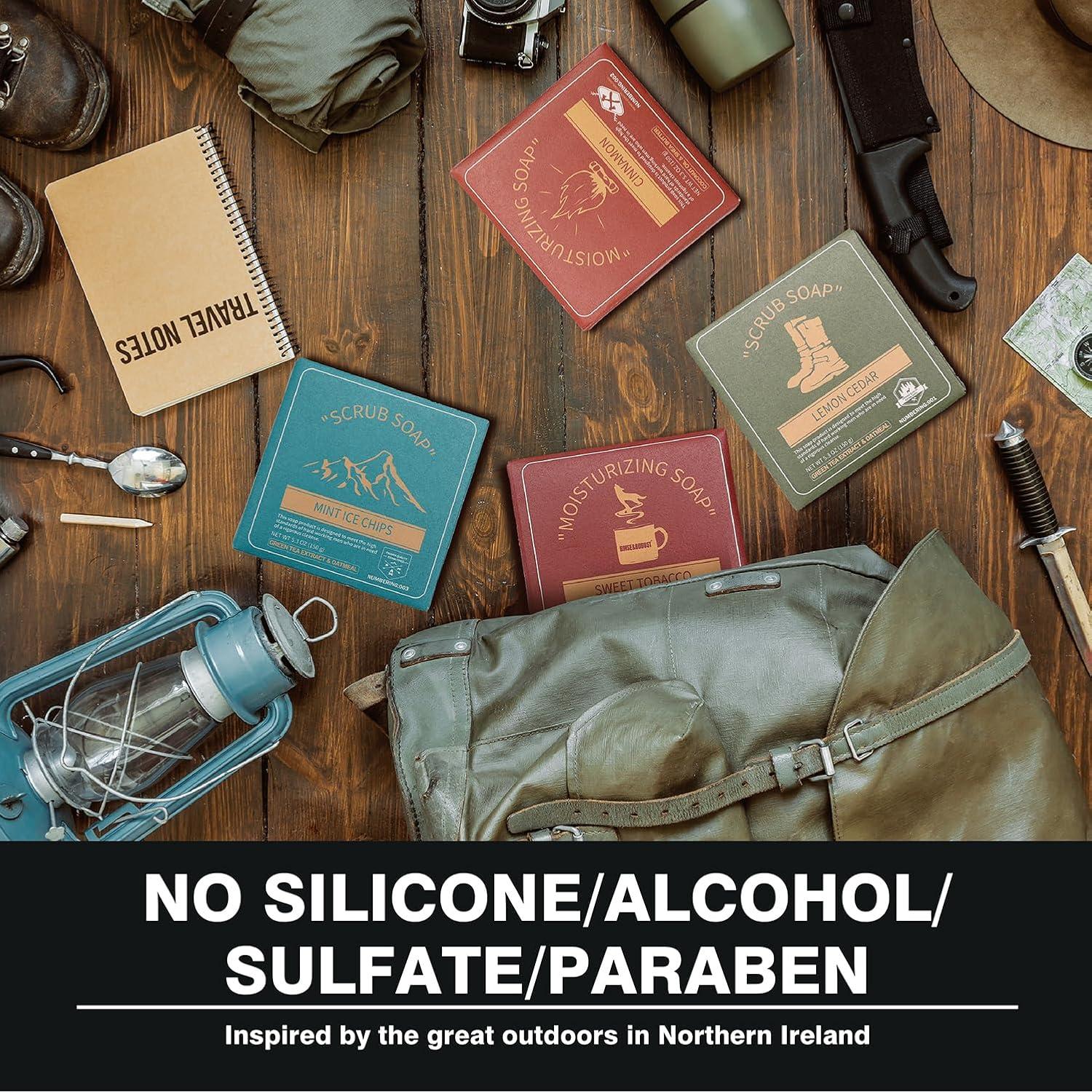 Jabón Natural Rinse & Robust Set 4 Piezas 150g Hidratante