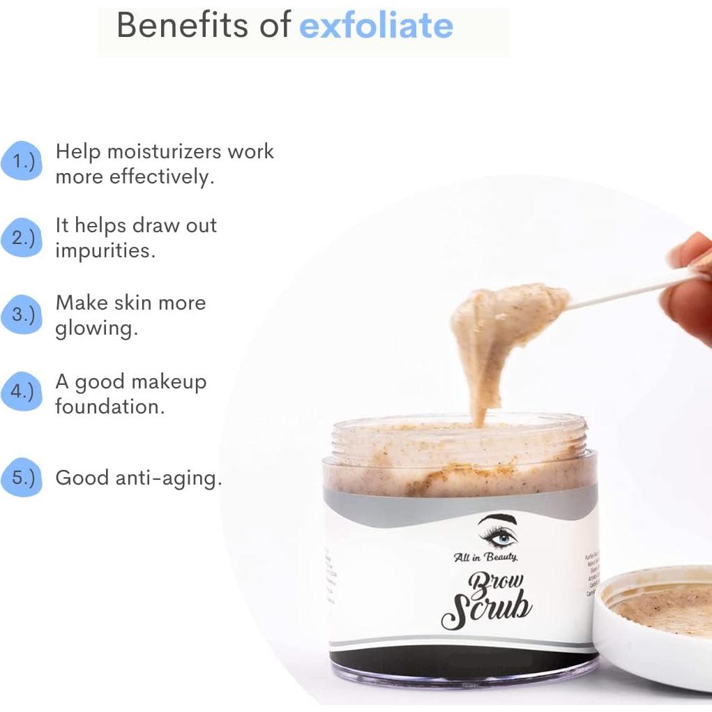 Exfoliante de Cejas All in Beauty 50g - Vegano y Natural