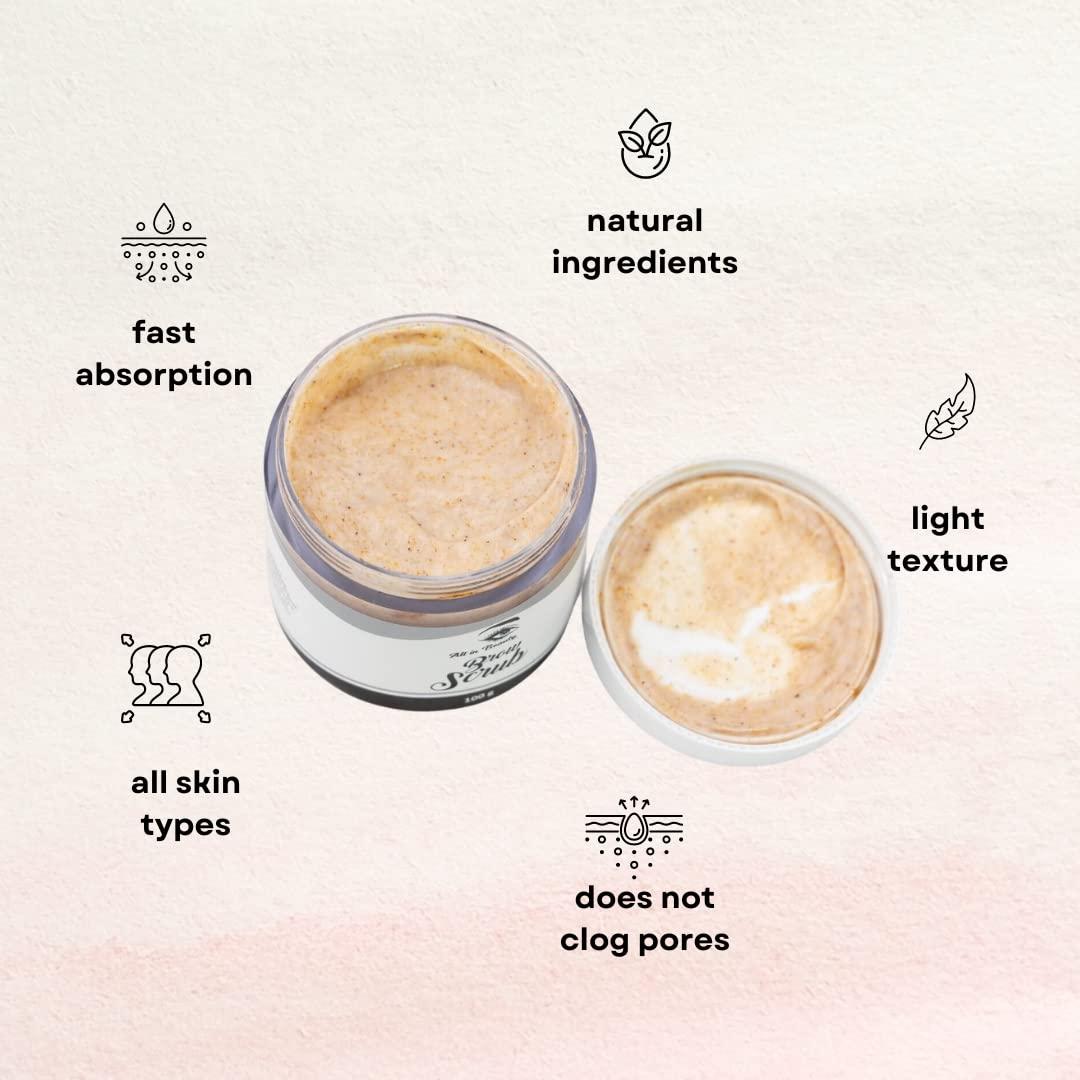 Exfoliante de Cejas All in Beauty 50g - Vegano y Natural