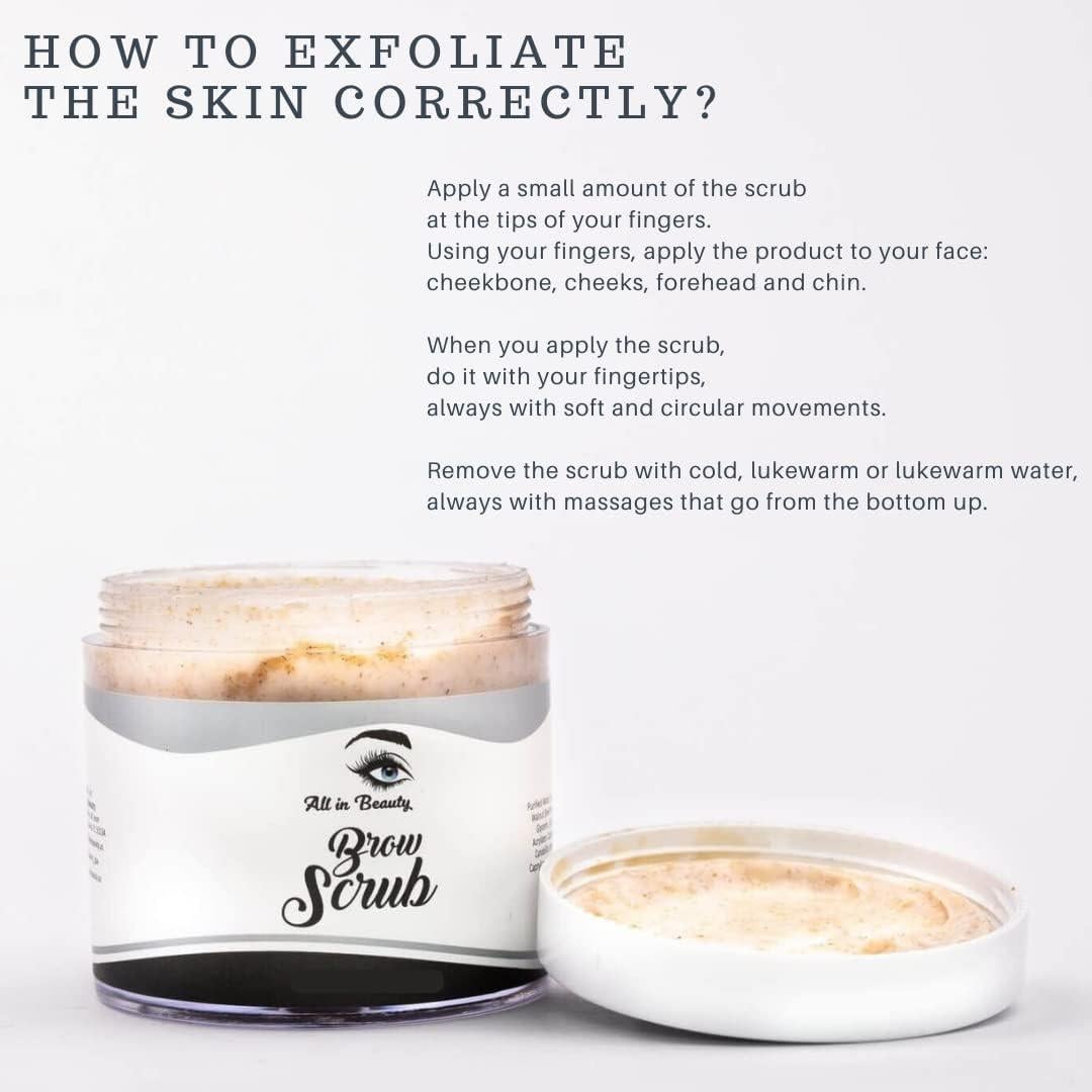 Exfoliante de Cejas All in Beauty 50g - Vegano y Natural