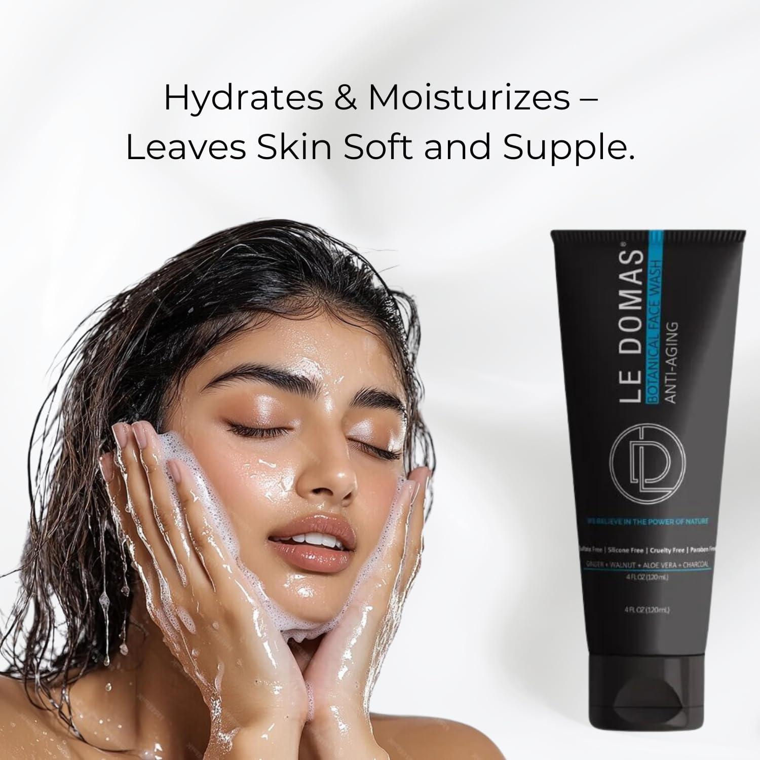 Limpiador Facial Botánico LEDOMAS 118 ml - Suave con Aloe y Té Verde