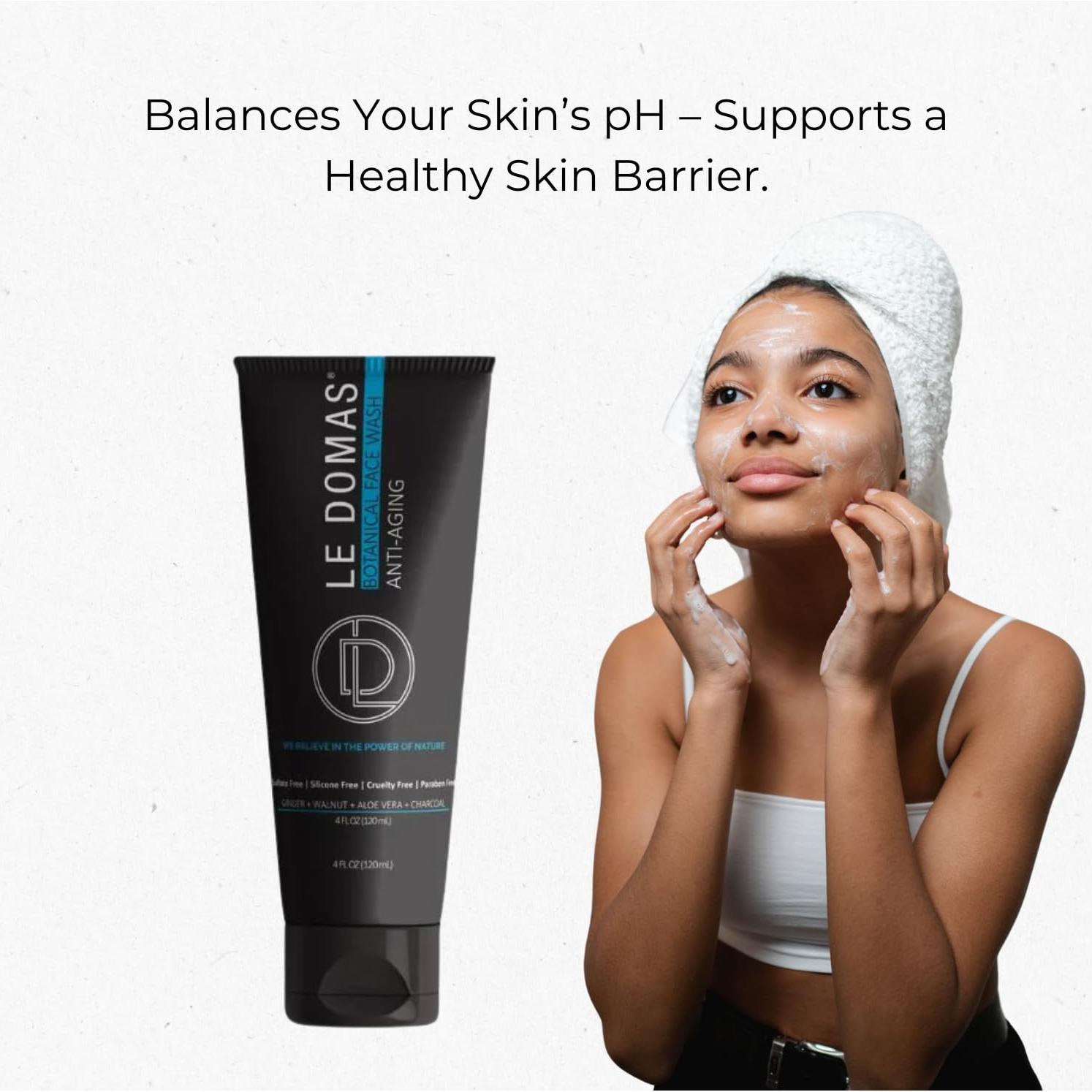 Limpiador Facial Botánico LEDOMAS 118 ml - Suave con Aloe y Té Verde