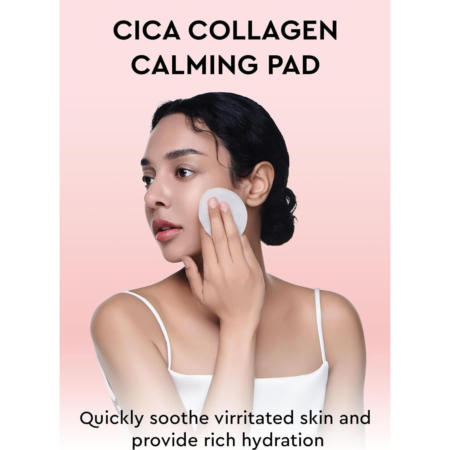 Pads Tónicos Faciales Bewants Cica Colágeno 60 Unidades