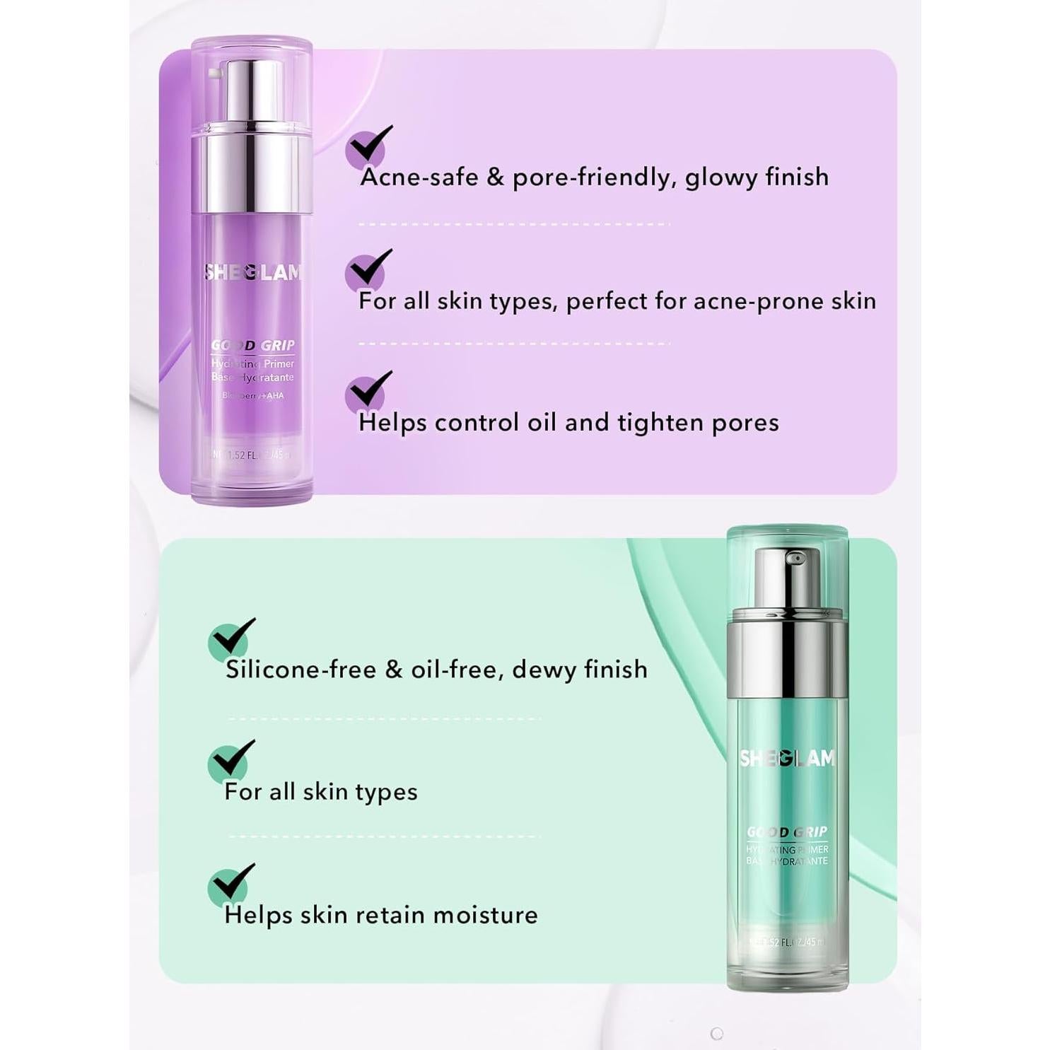 SHEGLAM Good Grip Primer Hidratante Gel 160g Arándano + AHA