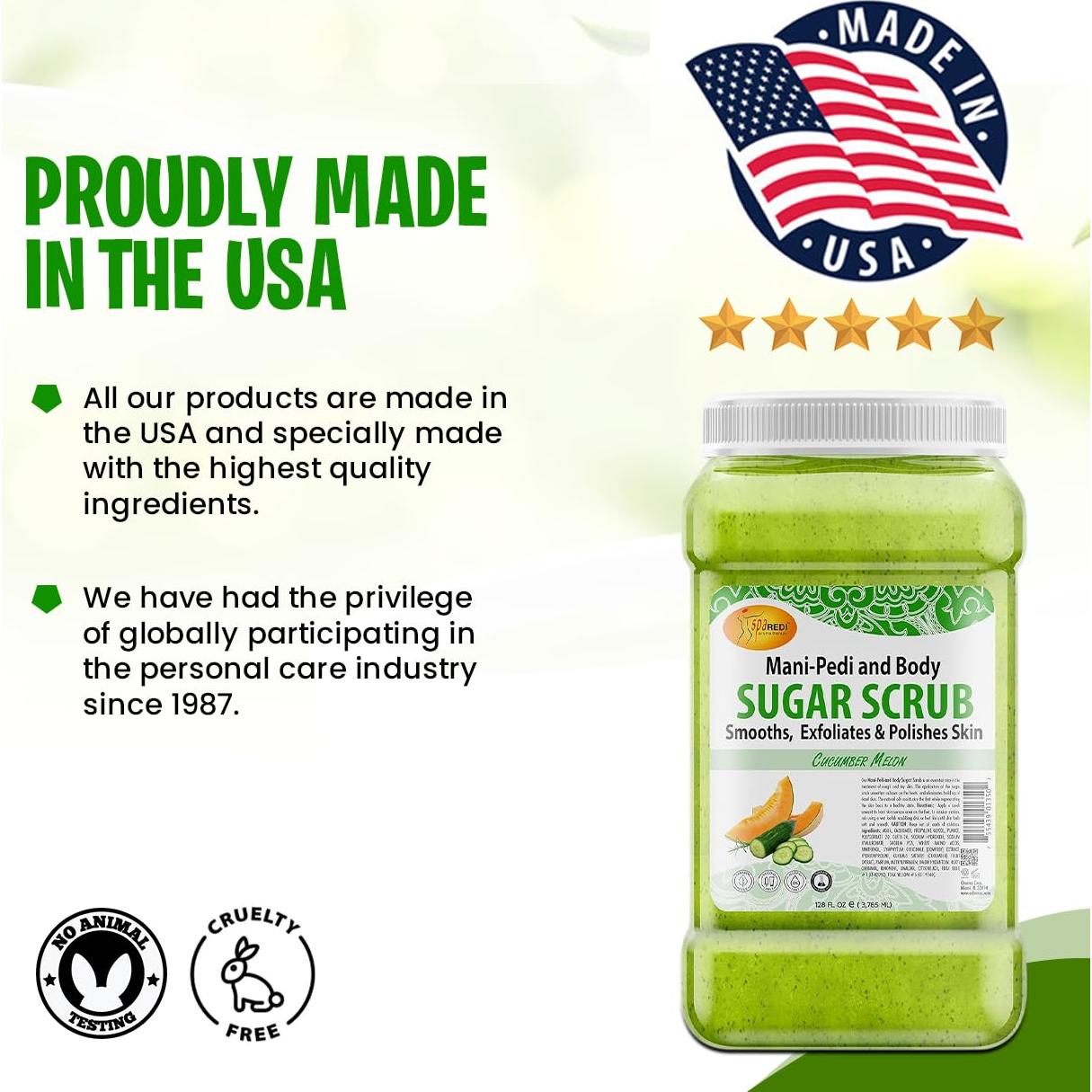 Exfoliante de Azúcar Spa Redi Melón de Pepino 3.78L