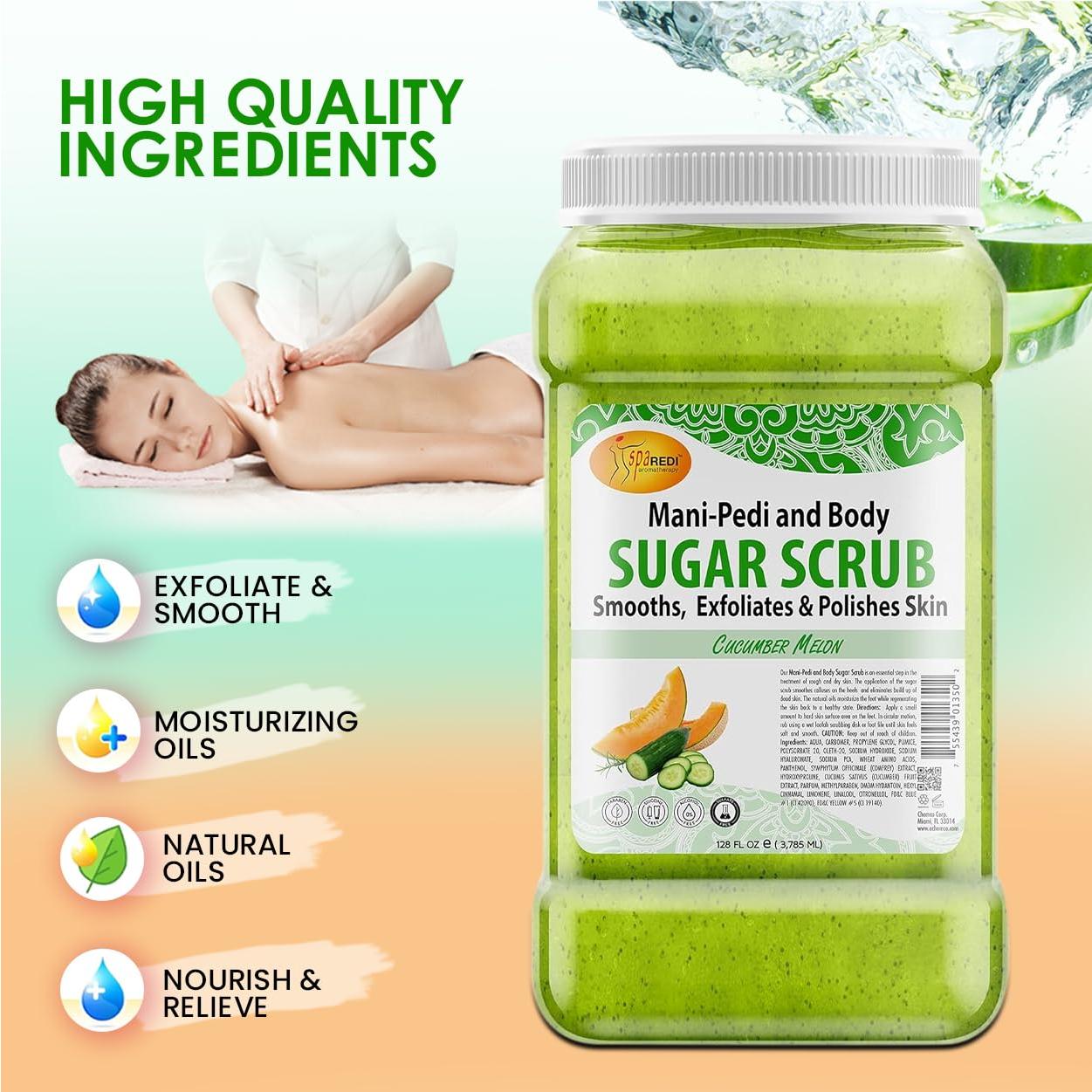 Exfoliante de Azúcar Spa Redi Melón de Pepino 3.78L