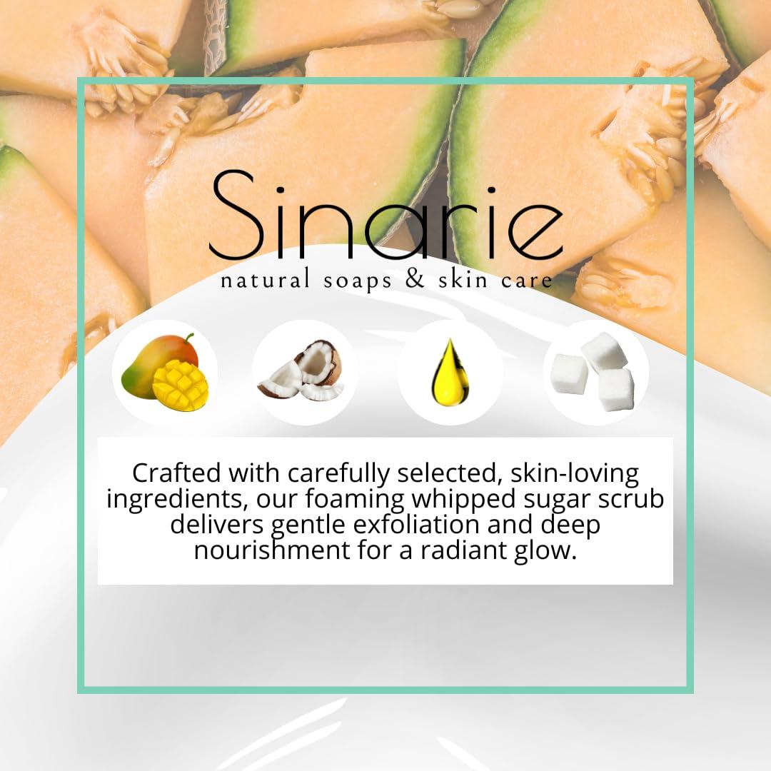 Exfoliante Espumoso de Azúcar Sinarie 227 g - Manteca de Mango y Coco