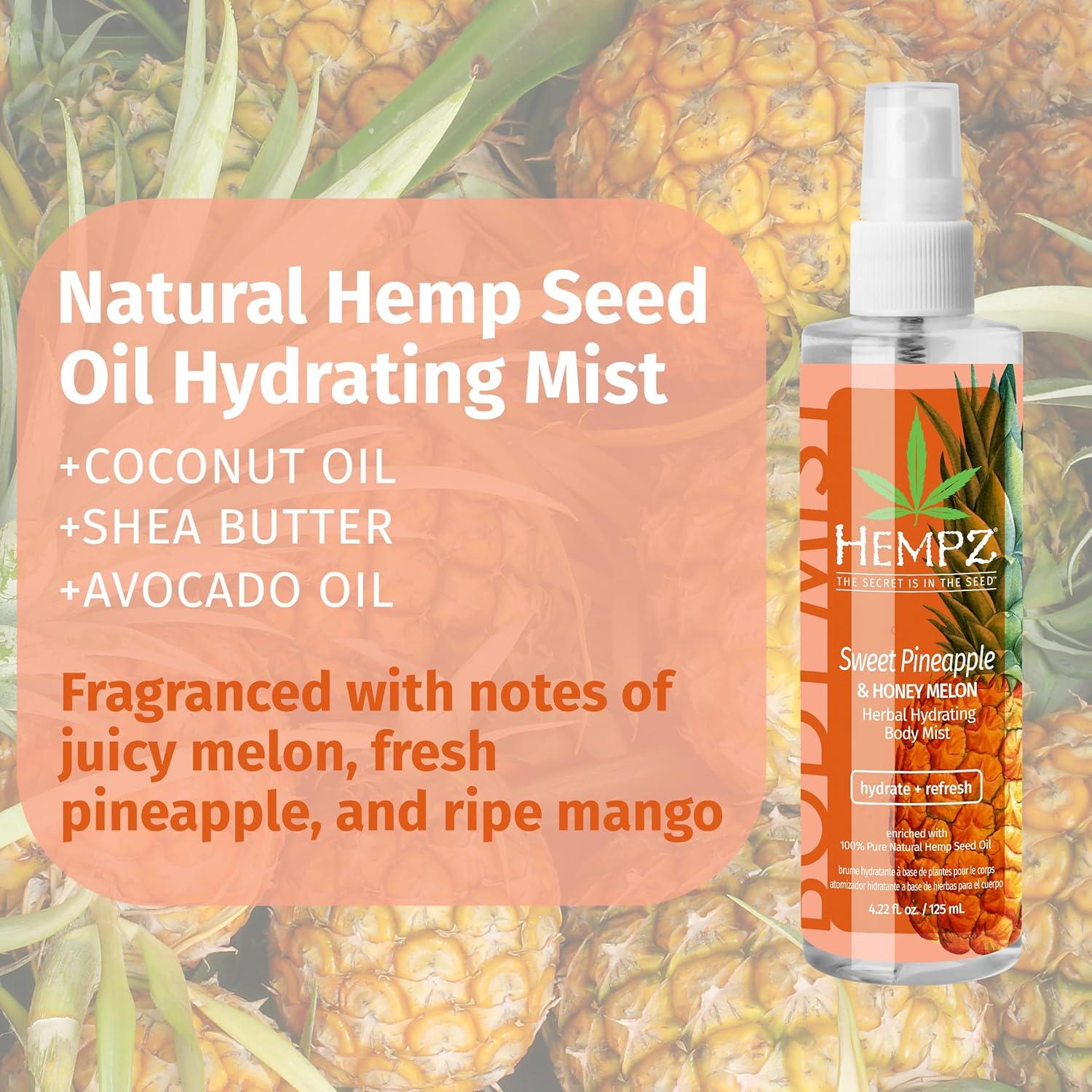 Spray Hidratante Hempz 125ml - Piña Dulce y Melón de Miel