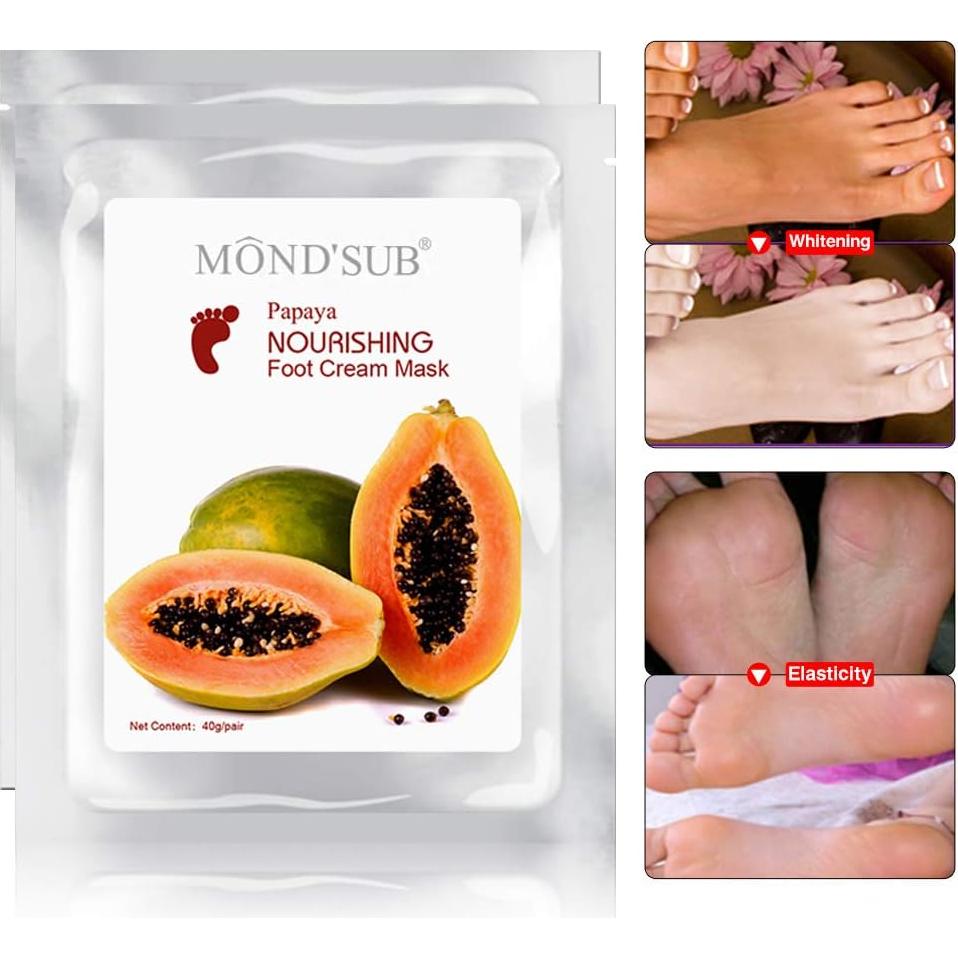 Mascarilla Nutritiva para Pies MOND'SUB Papaya 5 Piezas