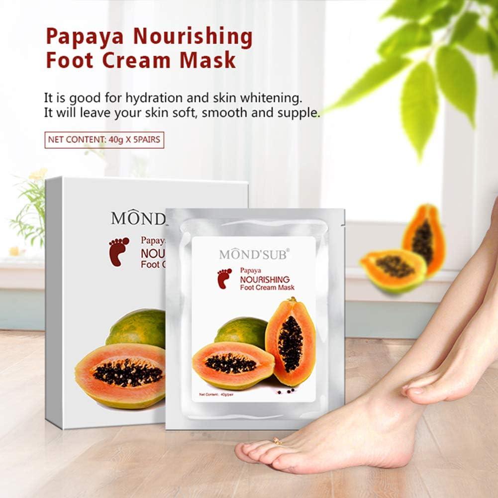 Mascarilla Nutritiva para Pies MOND'SUB Papaya 5 Piezas