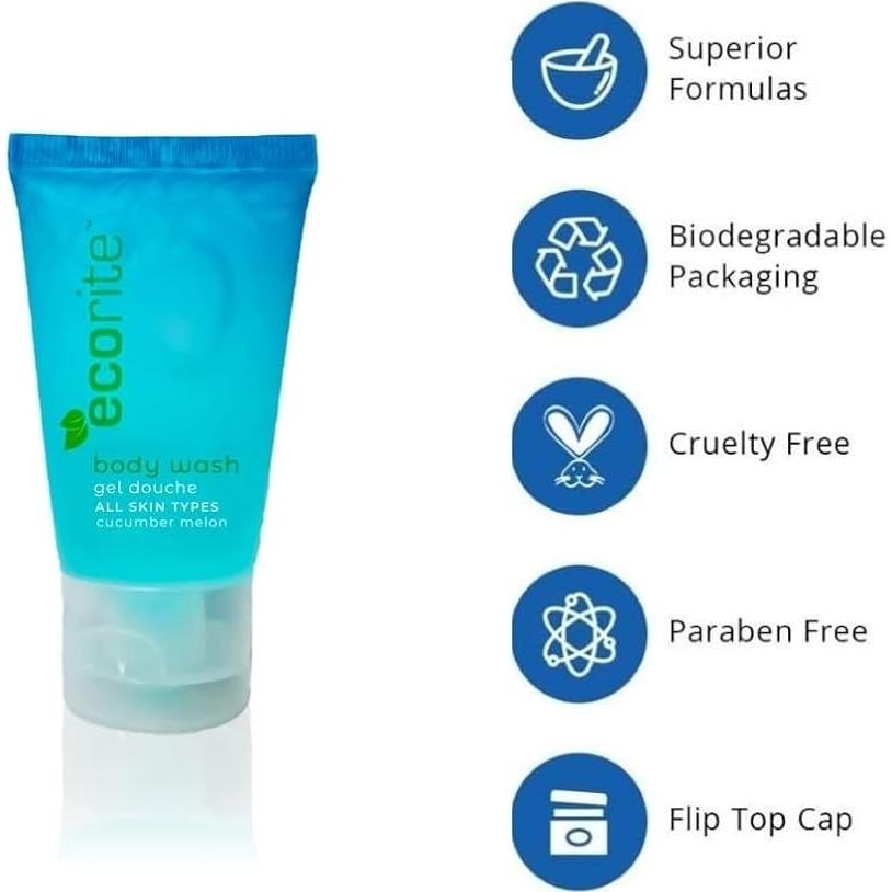 Gel de Ducha Biodegradable World Amenities 30 ml Pepino Melón