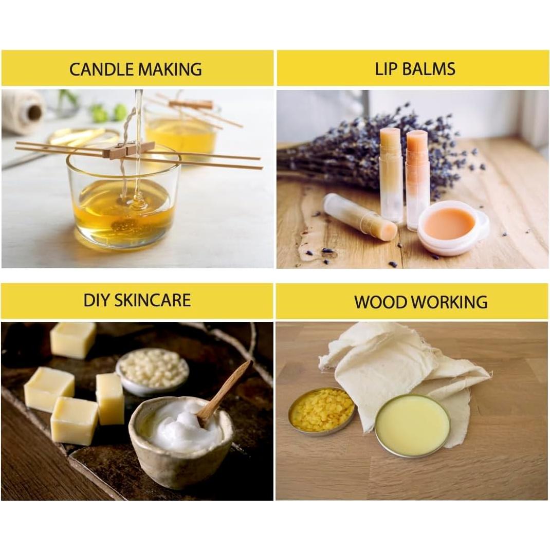 Pellets de Cera de Abeja Pura Beesworks 0.45 kg Grado Cosmético