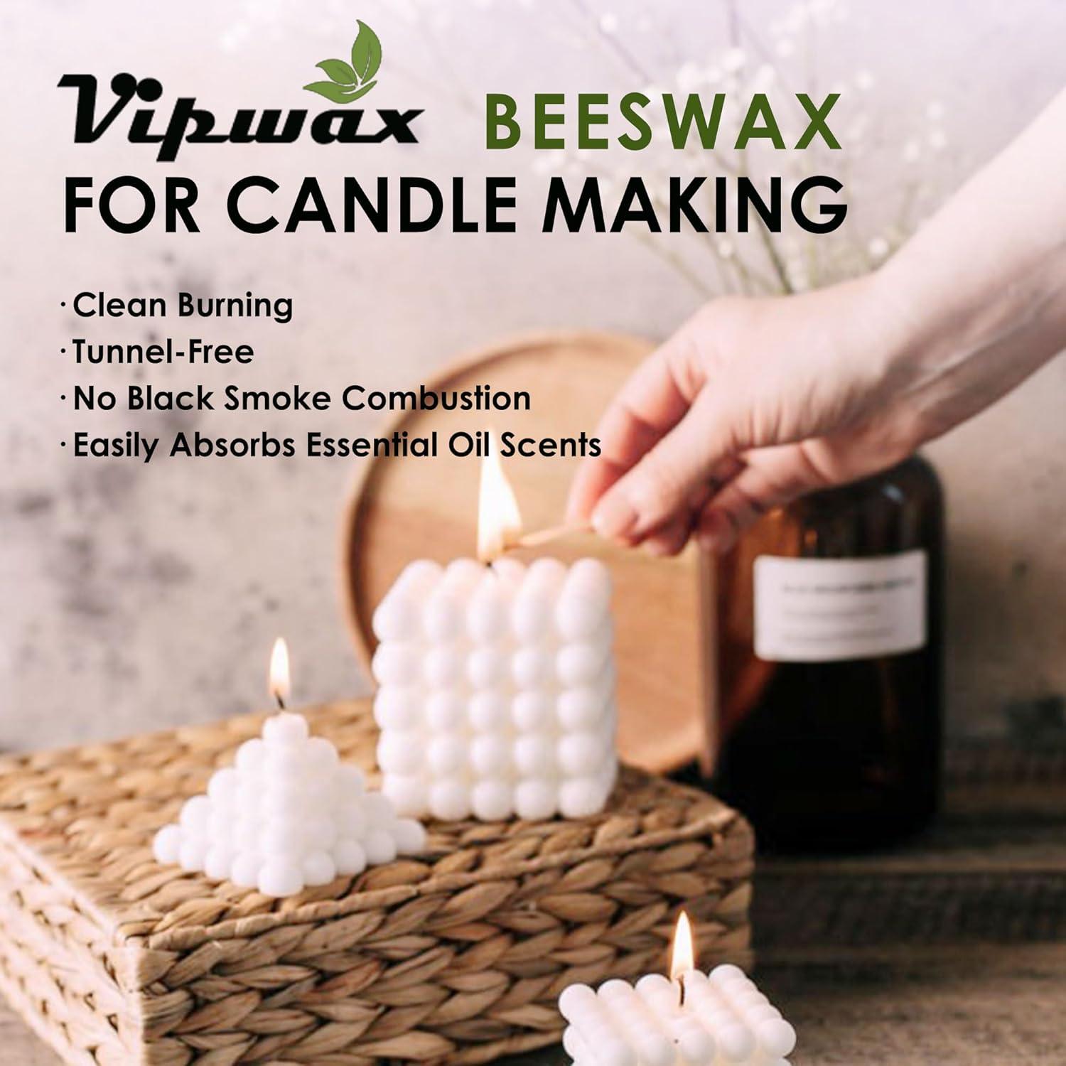 Pellets de Cera de Abeja Blanca VIPwax 447g Orgánica para Velas