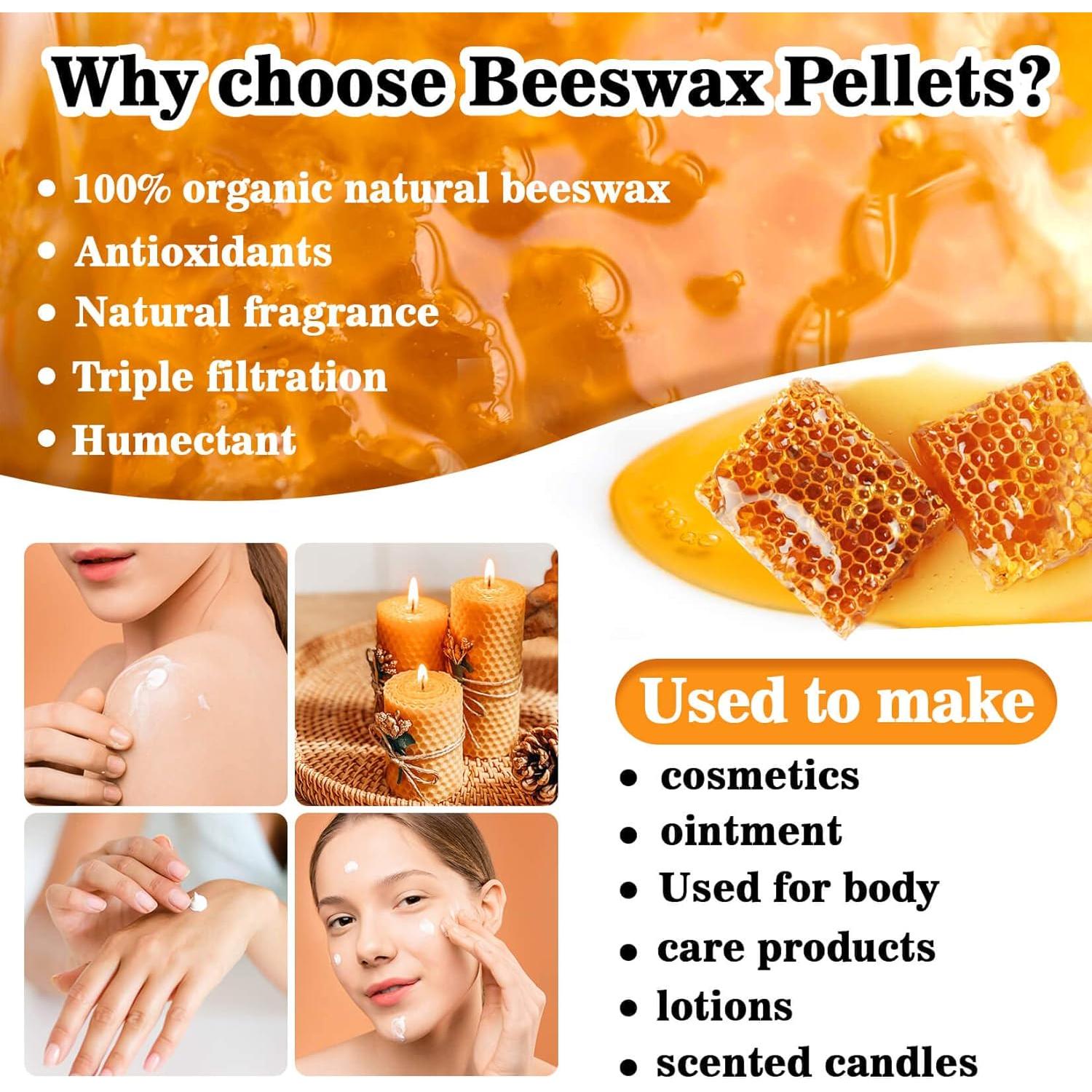 Pellets de Cera de Abeja Blanca Orgánica 428g WAX-Pe