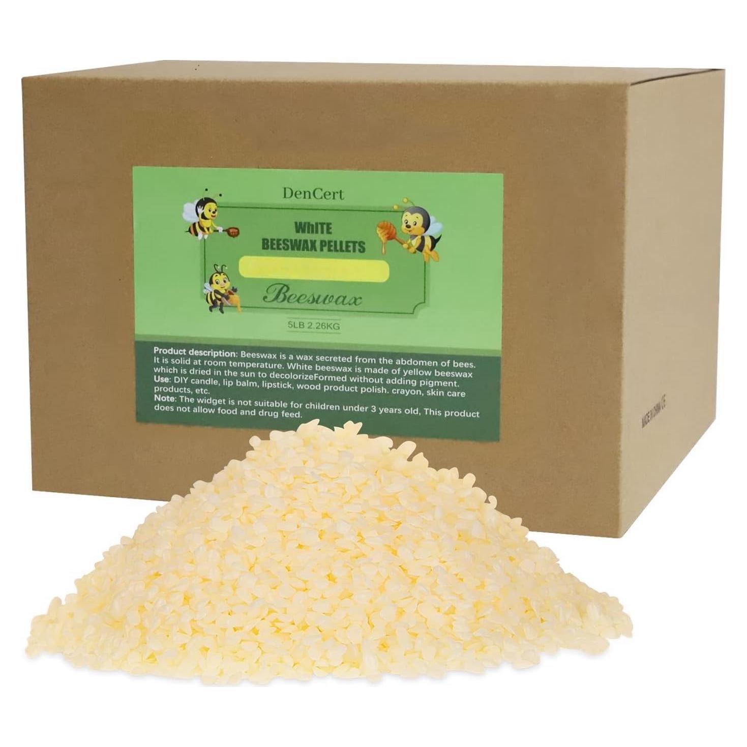 Pellets de Cera de Abeja 2.24kg DenCert para Velas y DIY