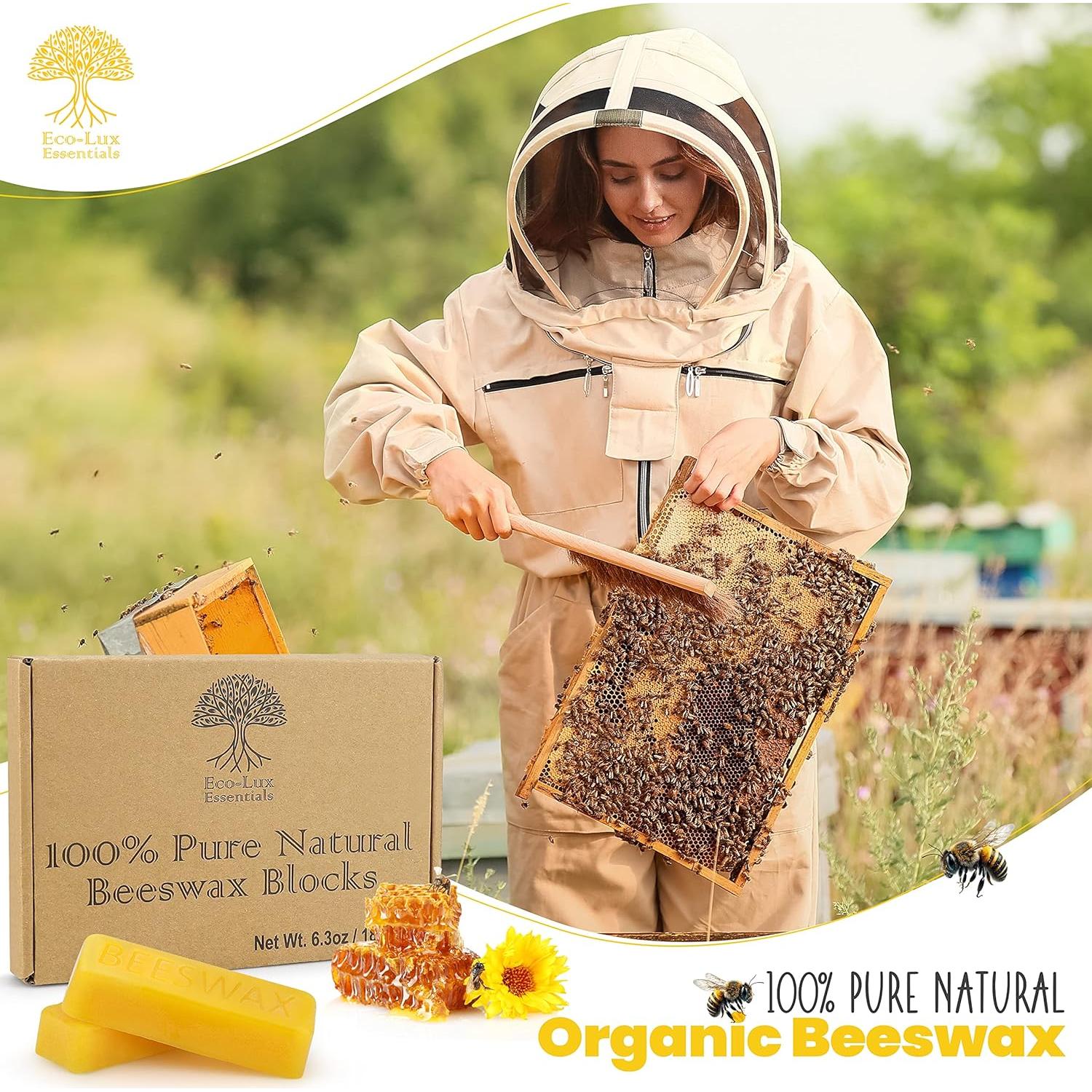 Bloques de Cera de Abeja Amarilla Eco Lux 8 Piezas 100% Natural