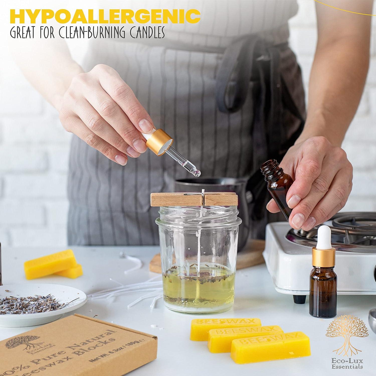 Bloques de Cera de Abeja Amarilla Eco Lux 8 Piezas 100% Natural