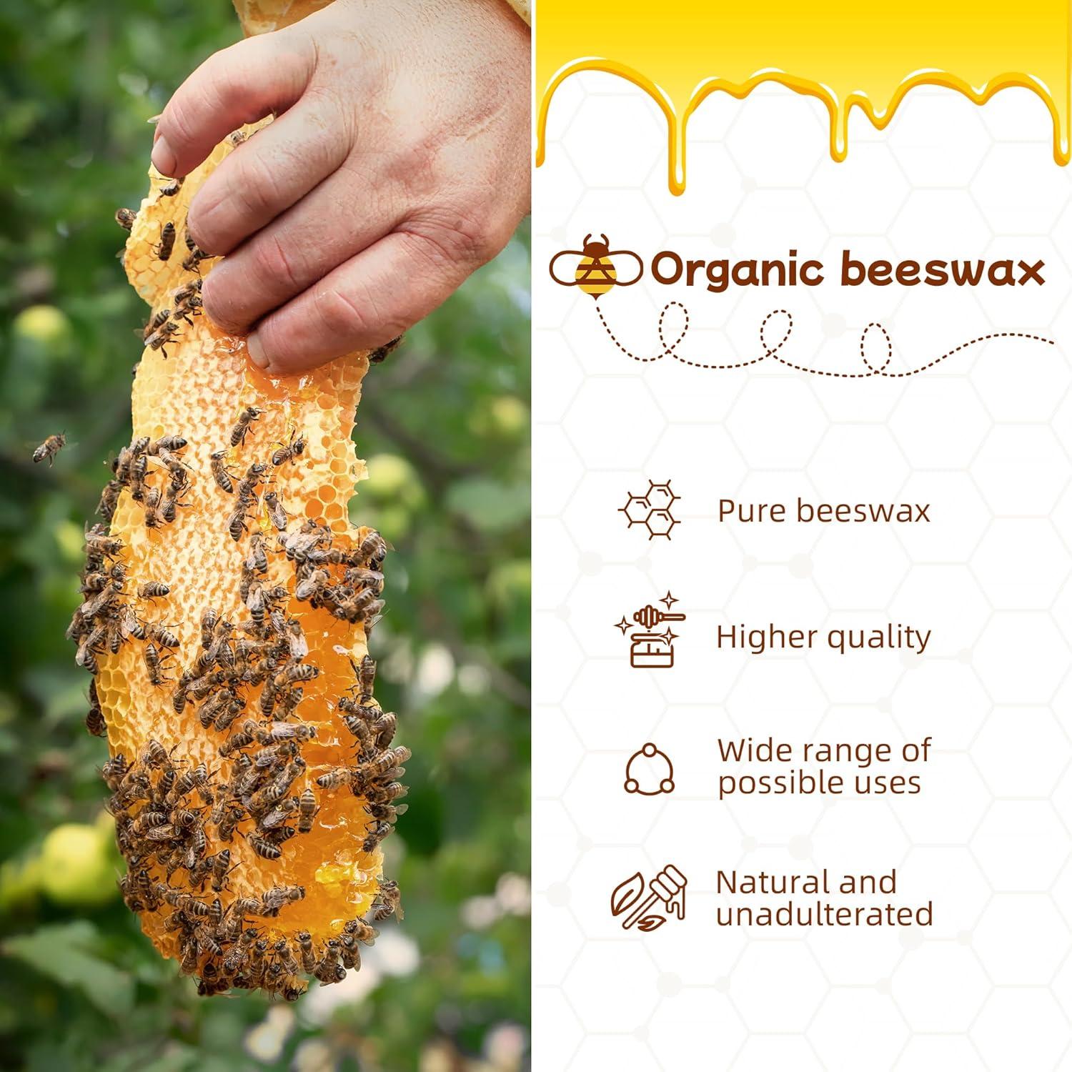 Pellets de Cera de Abeja Orgánica VALLYDOM 907g - DIY Velas y Jabones