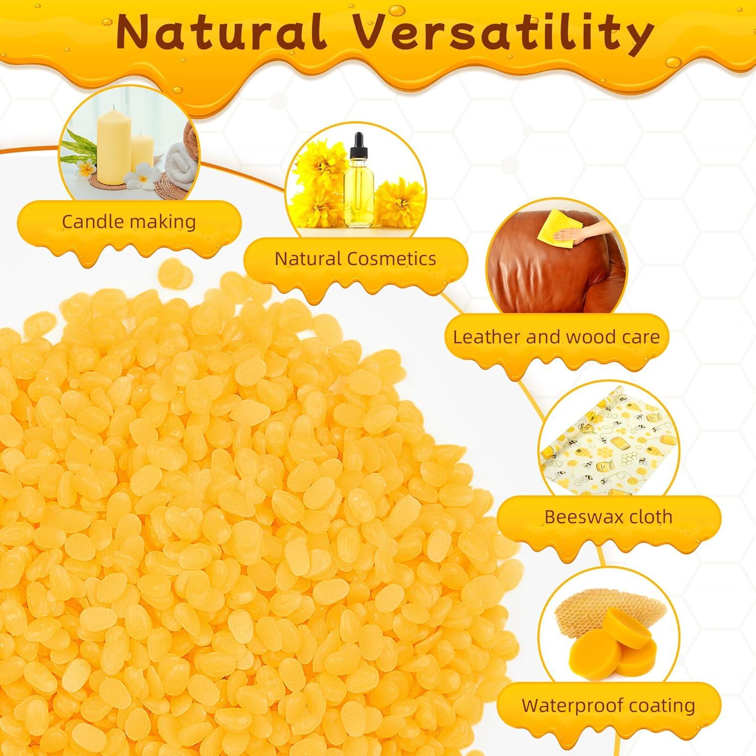 Pellets de Cera de Abeja Orgánica VALLYDOM 907g - DIY Velas y Jabones