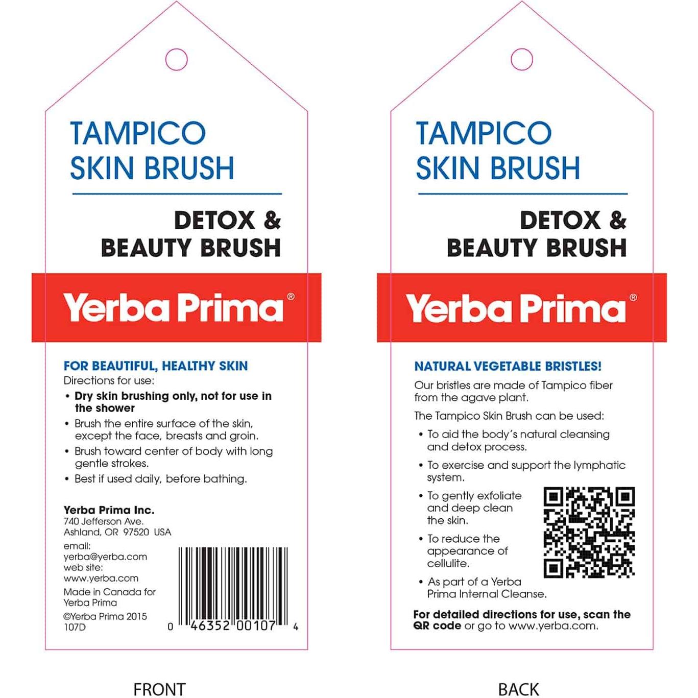 Cepillo de Piel Tampico Yerba Prima - Exfoliación y Circulación