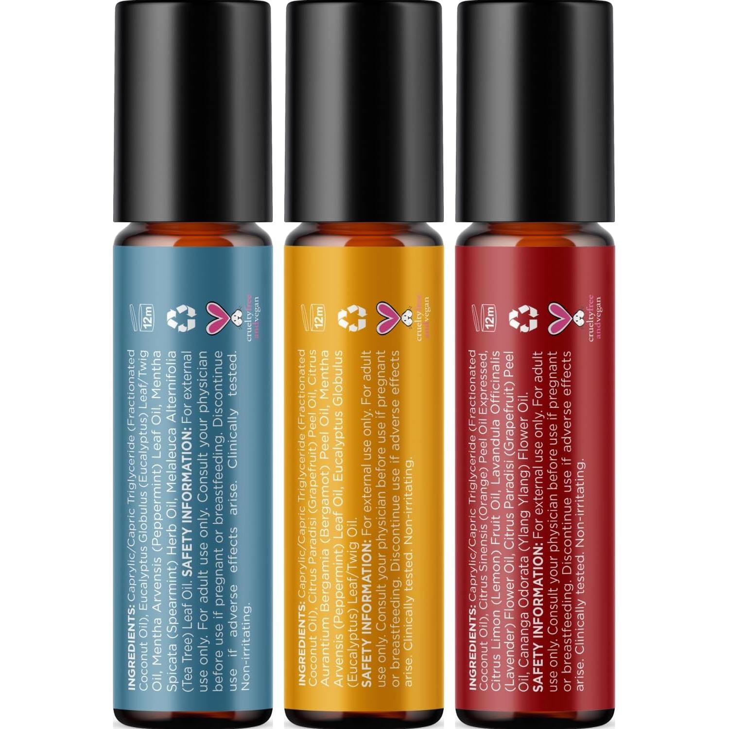 Set de Aceites Esenciales Roll-On Maple Holistics 3x9.8ml