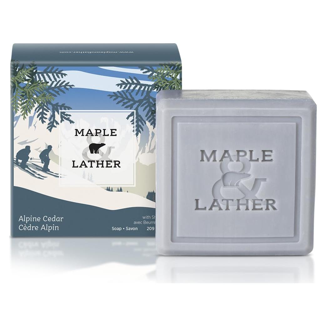 Jabón en Barra Maple & Lather Cedro Alpino 209g - Francés