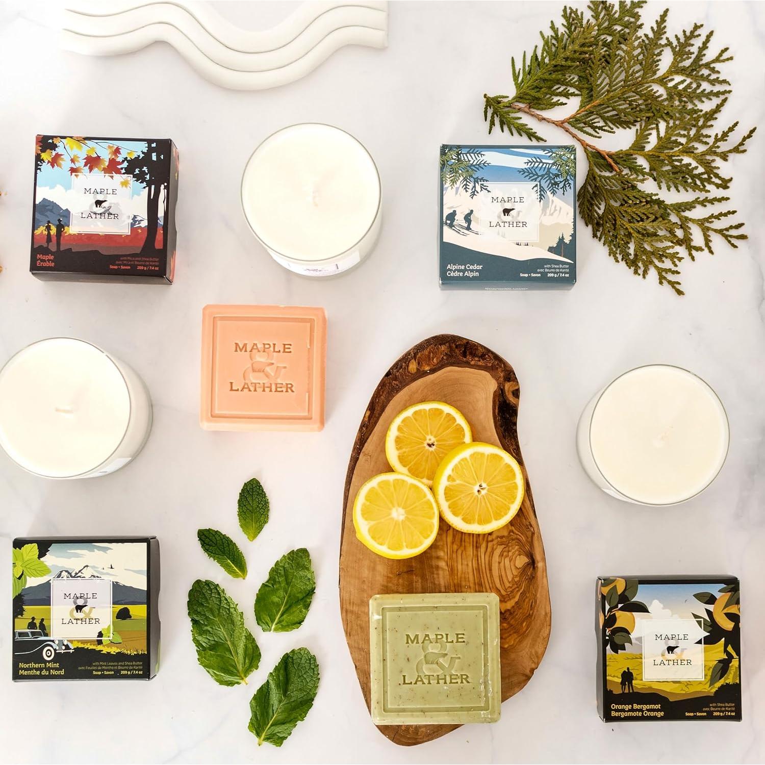 Jabón en Barra Maple & Lather Cedro Alpino 209g - Francés