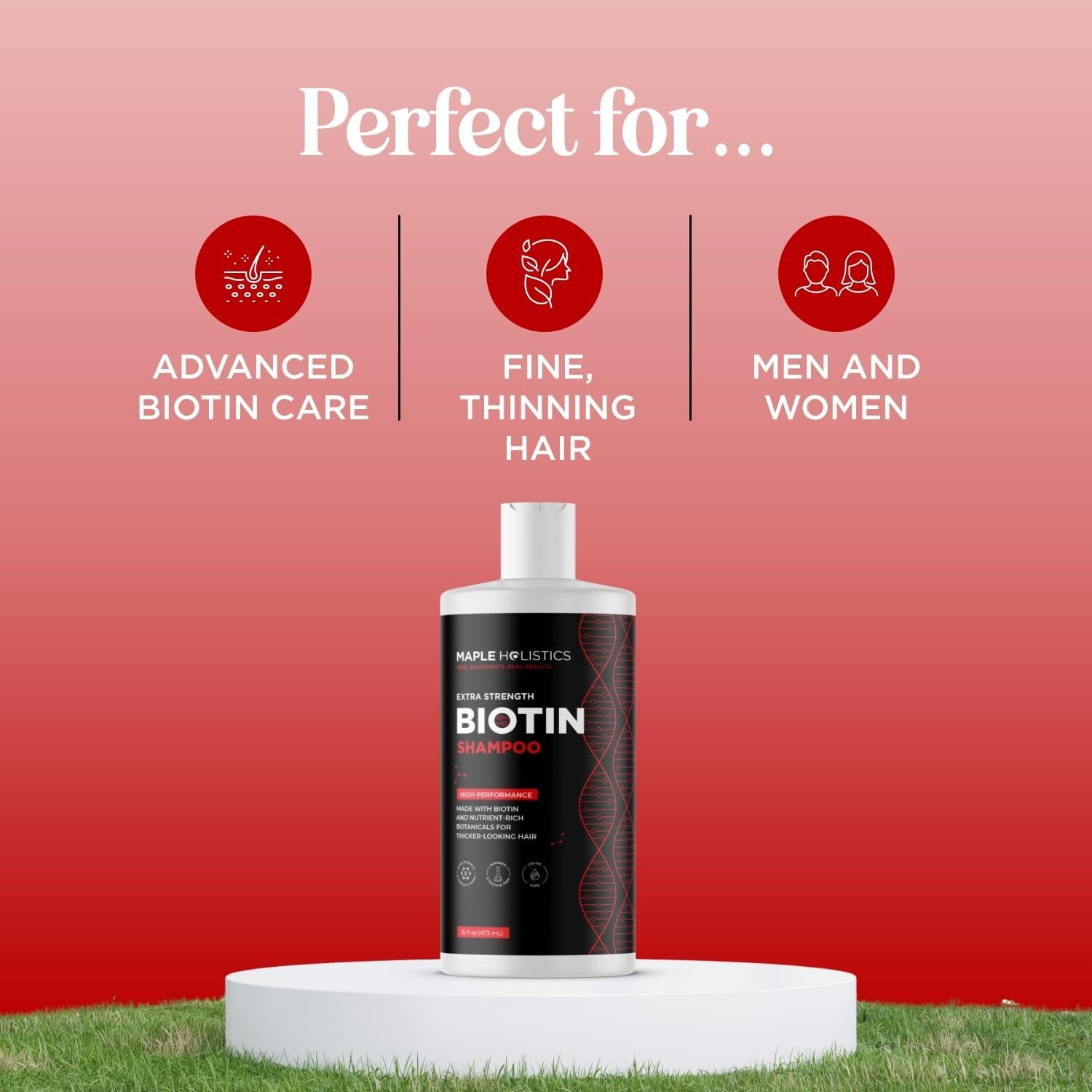 Champú Biotina Maple Holistics 500ml - Voluminizador Cabello Fino