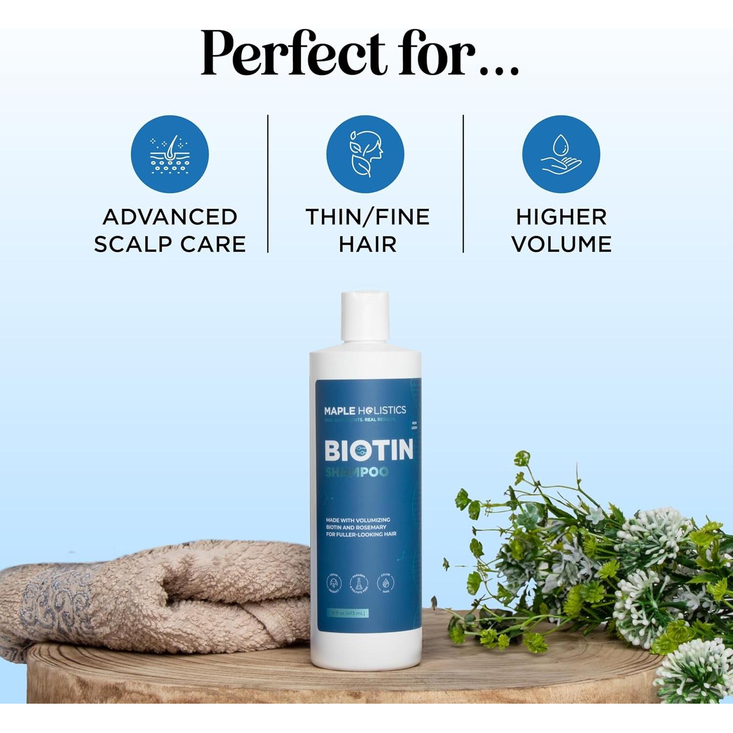 Champú Vegano Maple Holistics Biotina 236.6 ml - Voluminizador