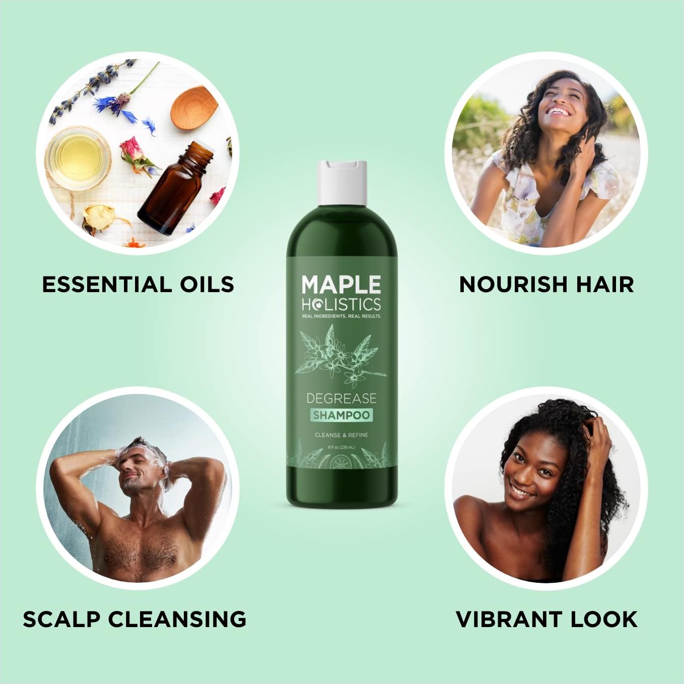 Juego de Gel de Ducha y Champú Maple Holistics - Hidratante y Aclarador