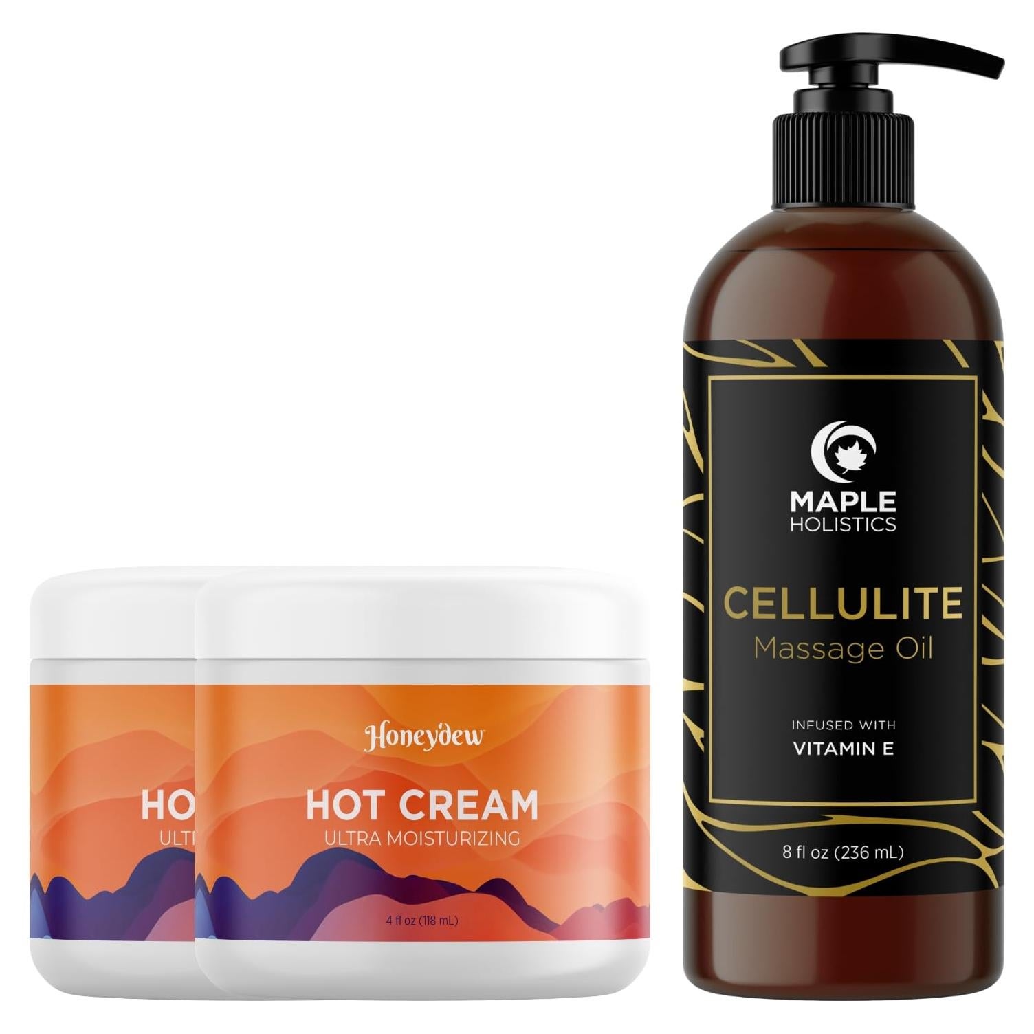 Crema y Aceite Anticelulitis Maple Holistics - 2 Piezas