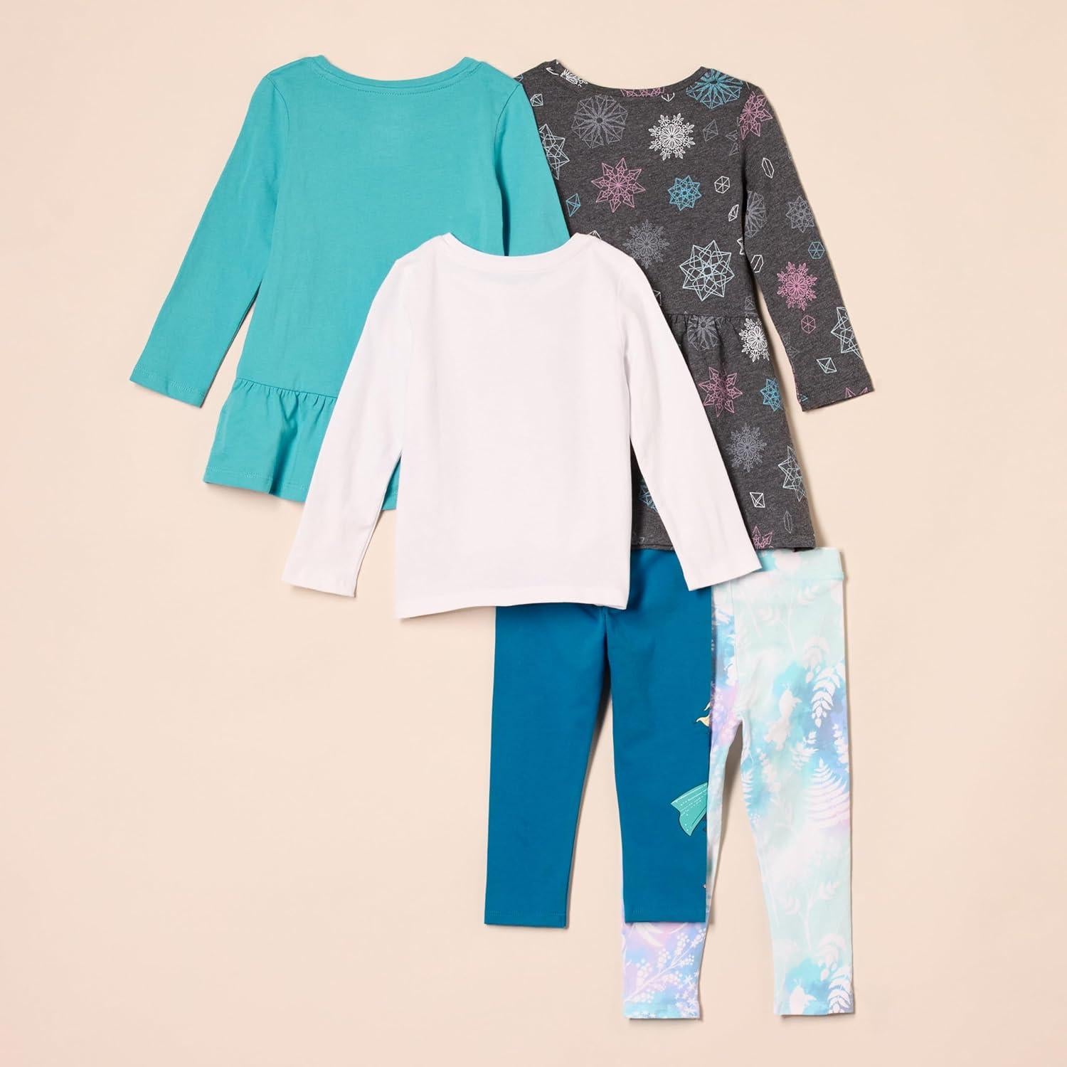 Amazon Essentials Disney | Marvel | Star Wars | Frozen | Princess Girls and Toddlers' Mix-and-Match Outfit Sets, Multipacks