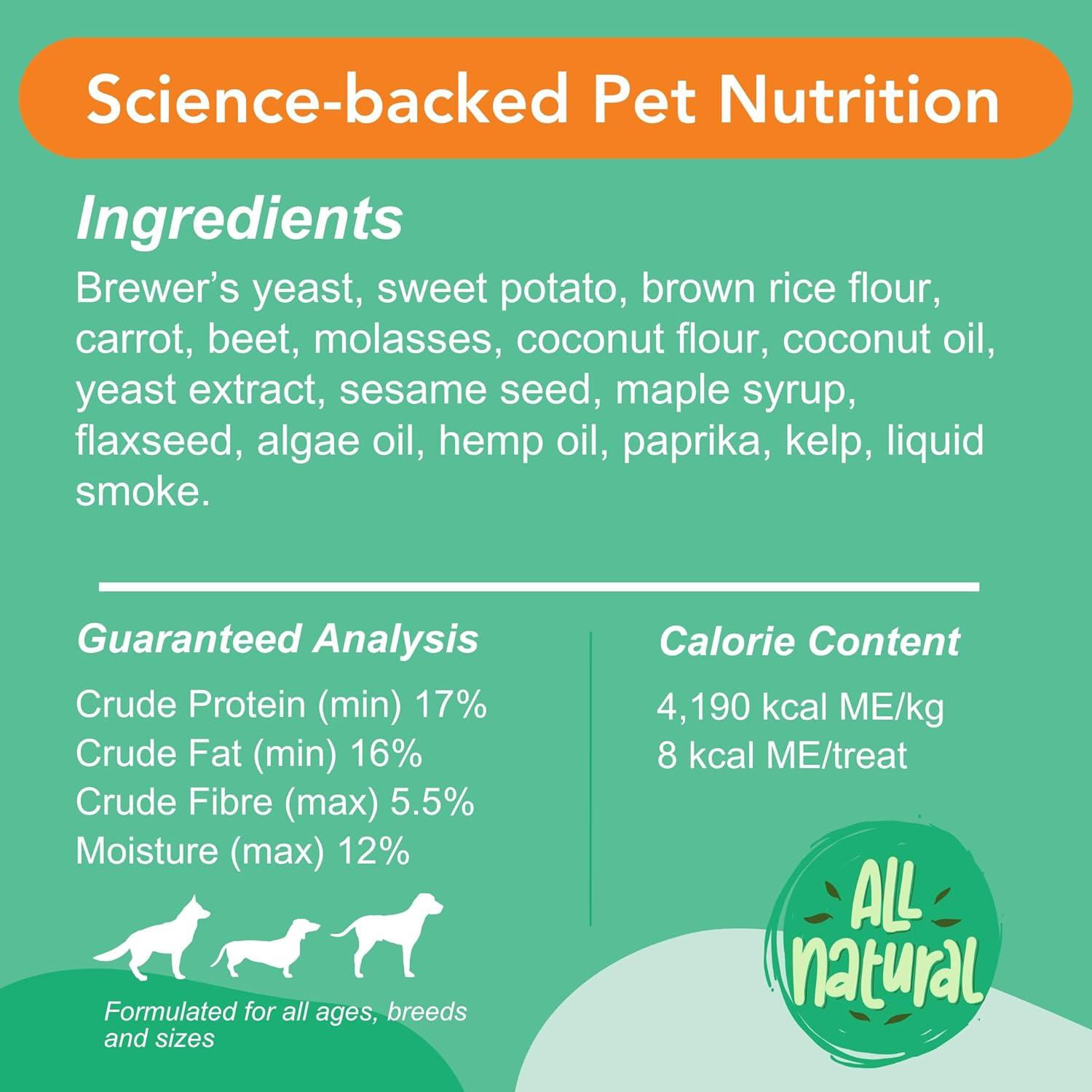 Galletas Veganas para Perros Vivus - Bocados de Bacun Ahumado 150 g