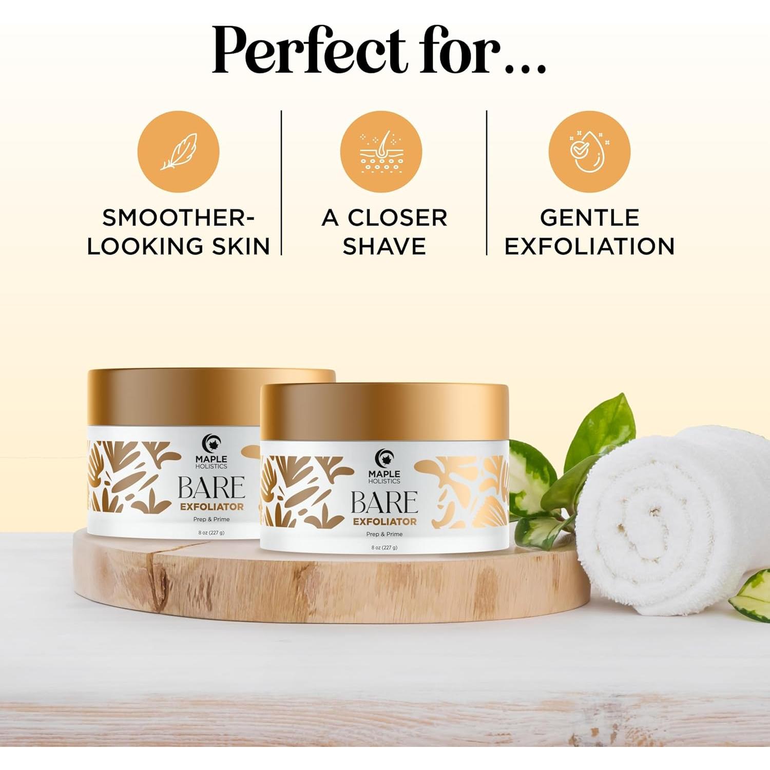 Exfoliante Pre Afeitado Bare Maple Holistics 236 ml Doble