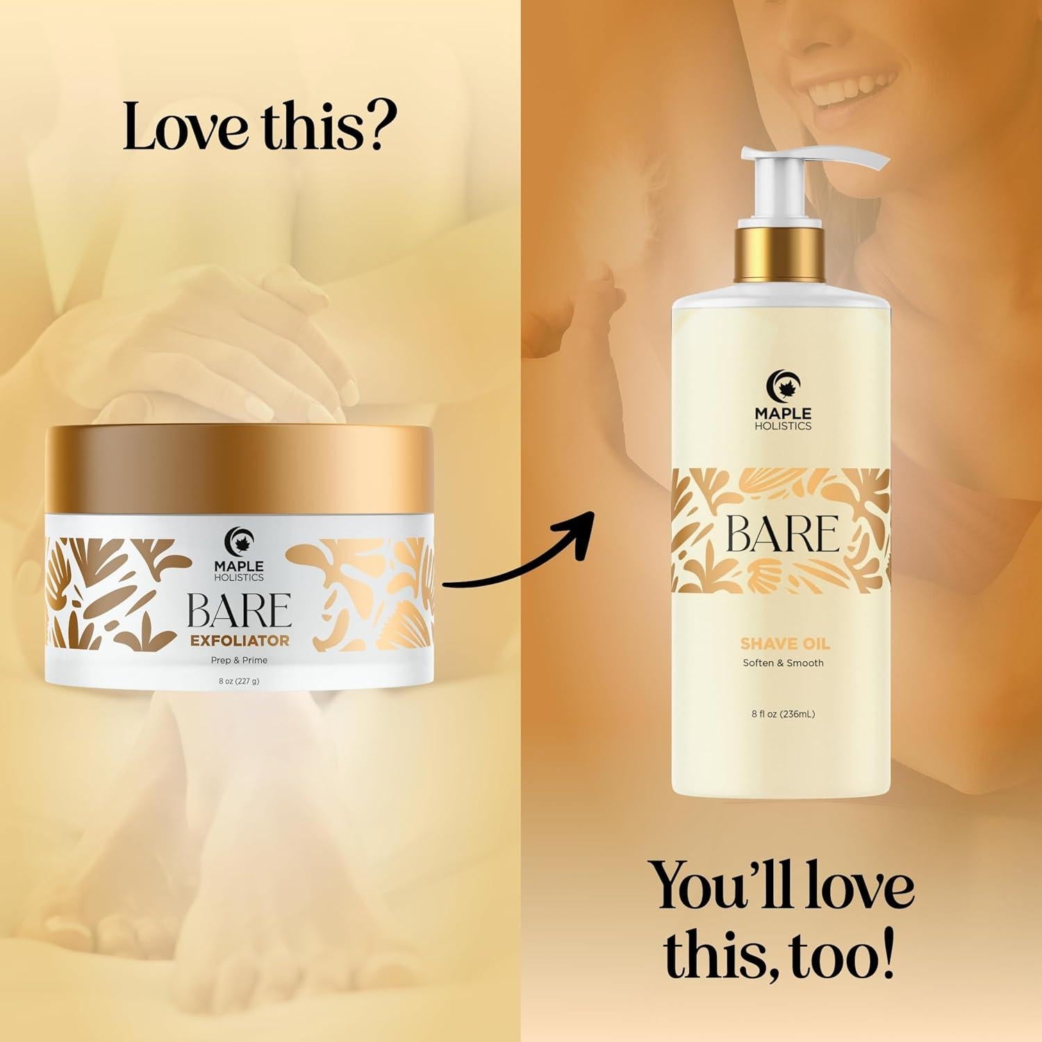 Exfoliante Pre Afeitado Bare Maple Holistics 236 ml Doble