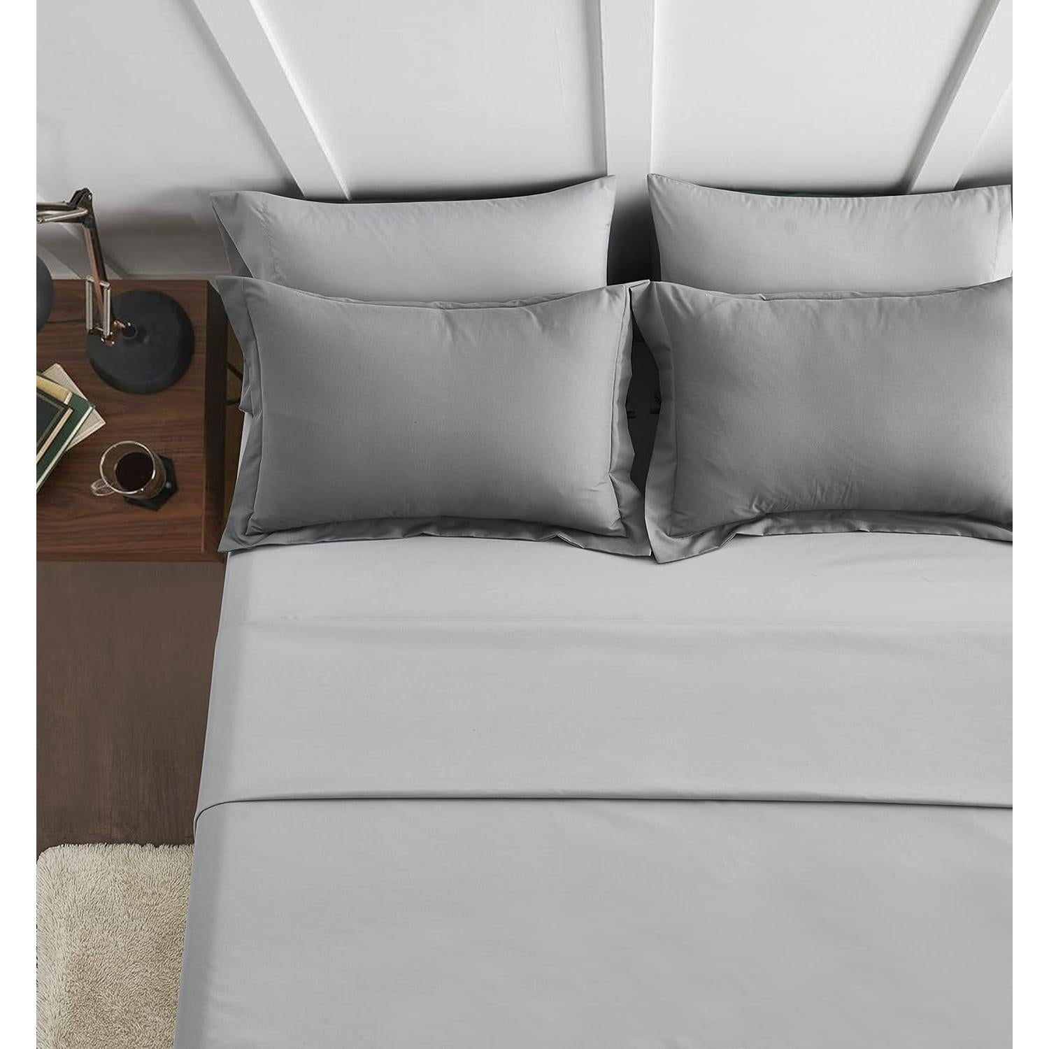 Conjunto Edredón Queen 7 Piezas Maple&Stone Gris Suave