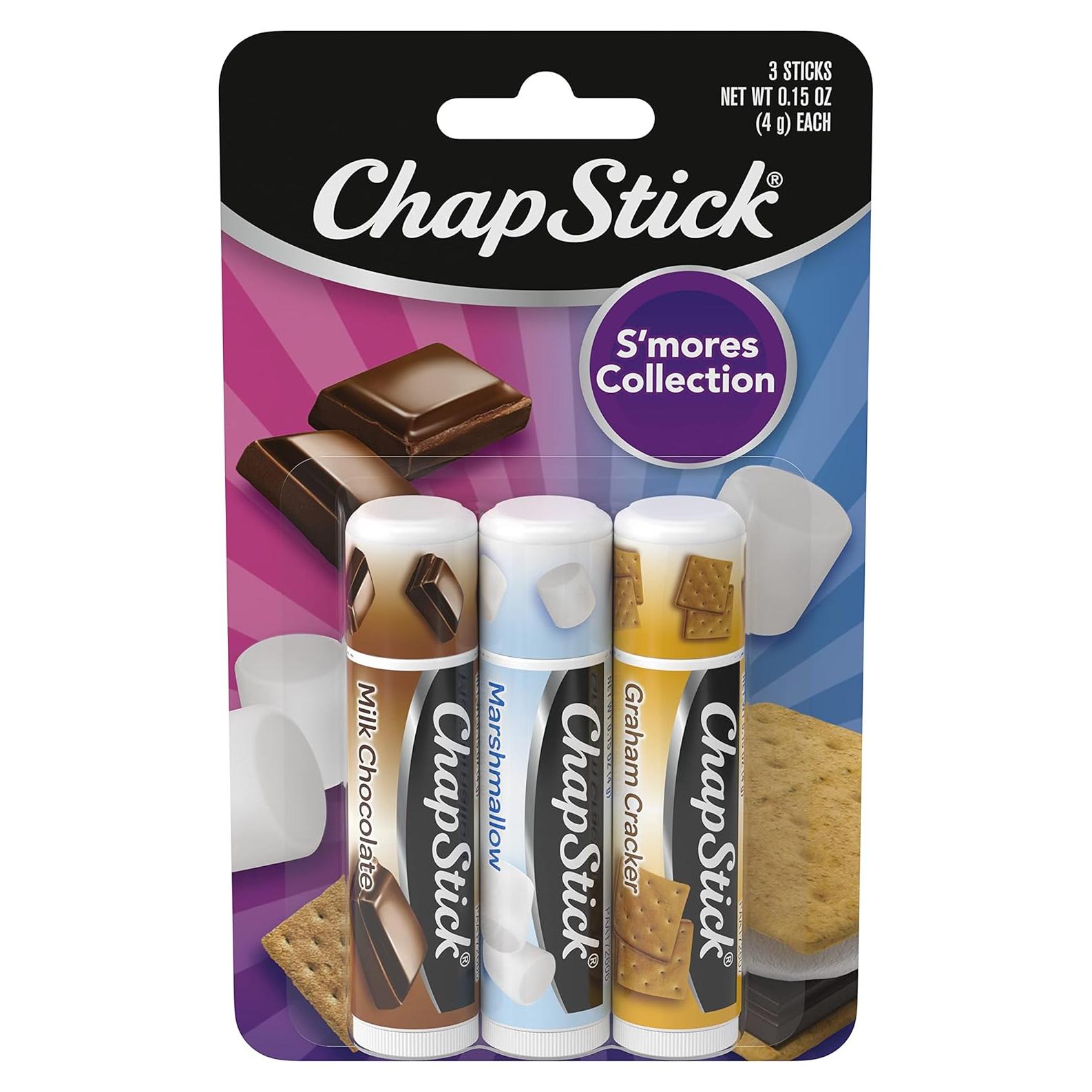 Paquete de 3 Bálamos Labiales ChapStick S'mores 4.25g