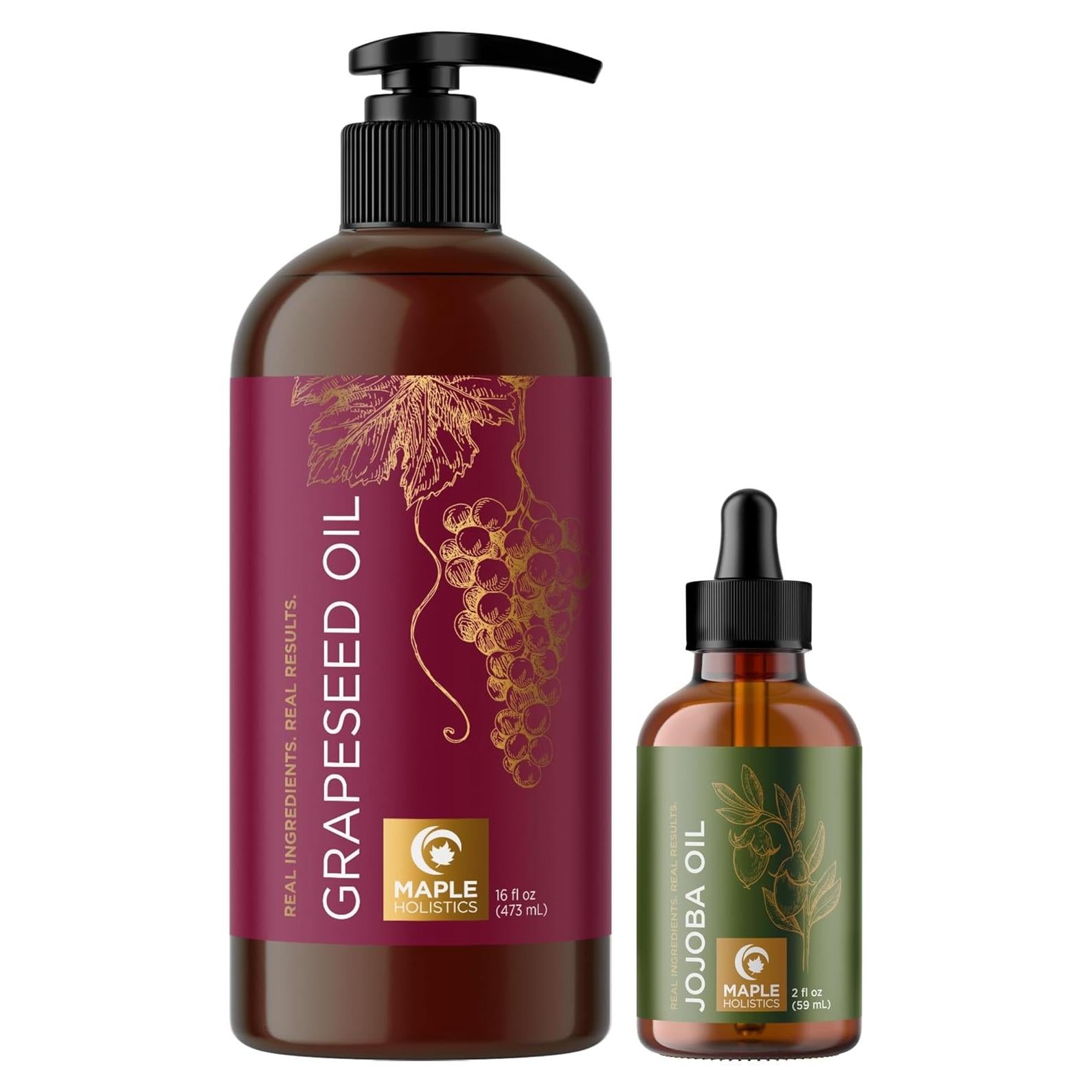 Aceite de Semilla de Uva y Jojoba Maple Holistics 100ml - Hidratante para Cabello y Piel