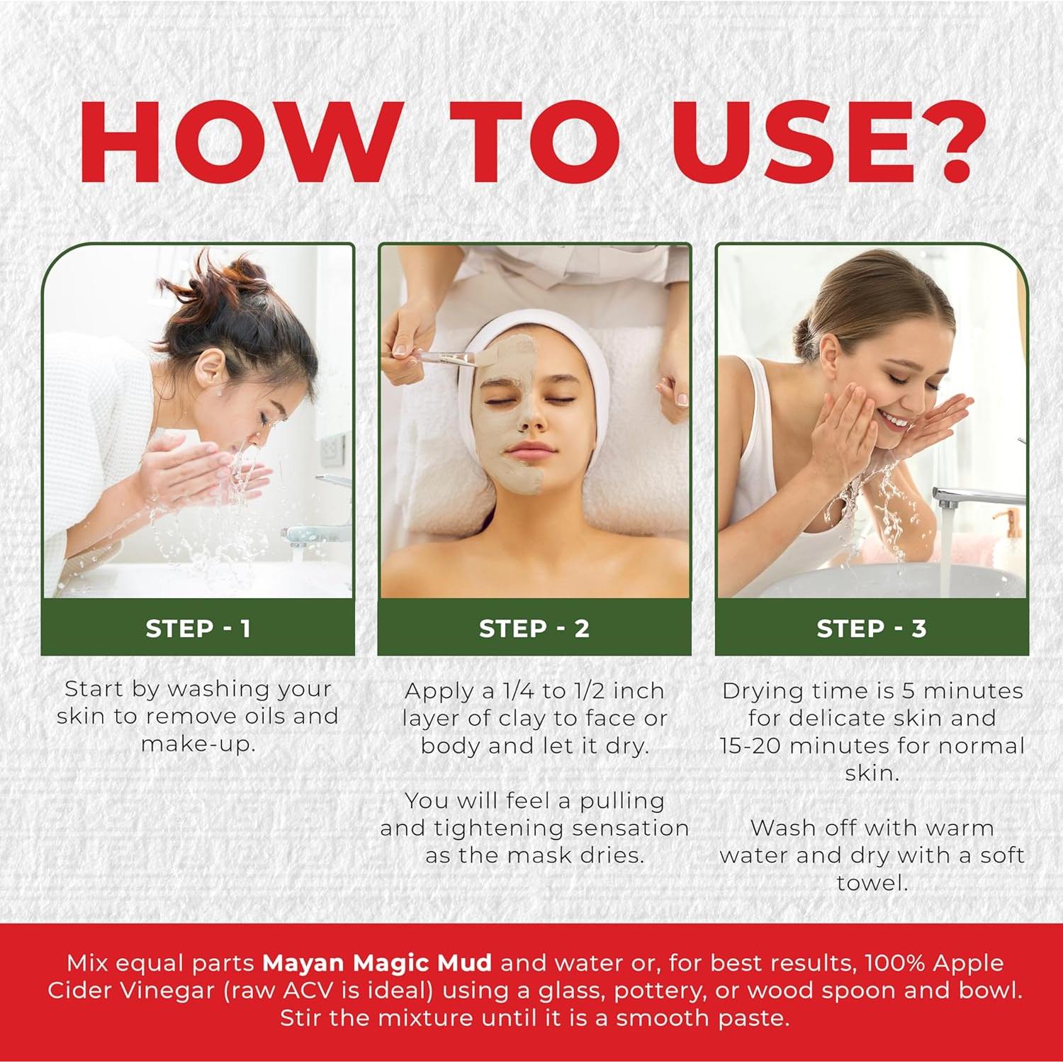 Barro Mágico Maya Arcilla Bentonita 453.6 g - Mascarilla Facial Natural