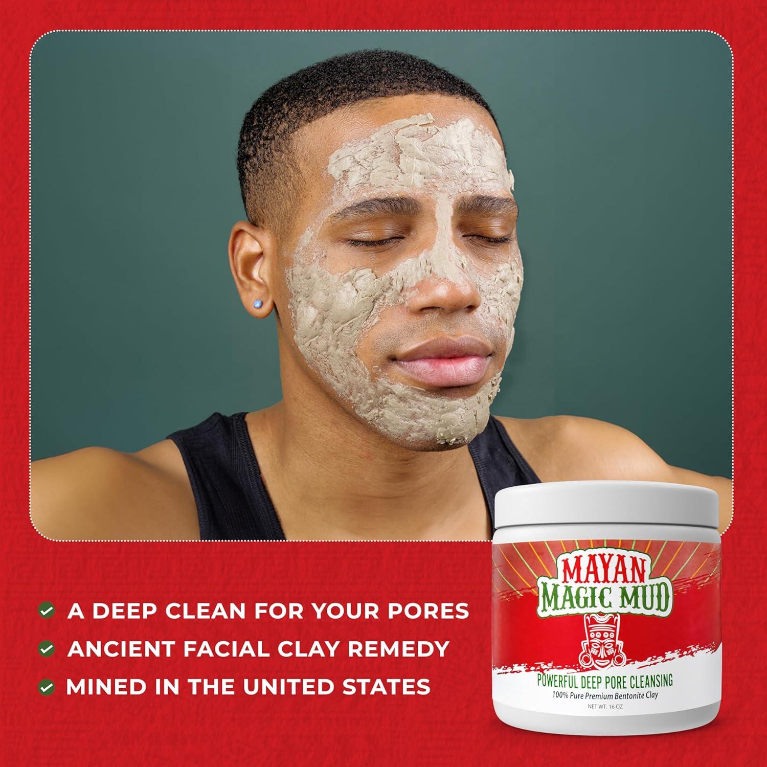 Barro Mágico Maya Arcilla Bentonita 453.6 g - Mascarilla Facial Natural